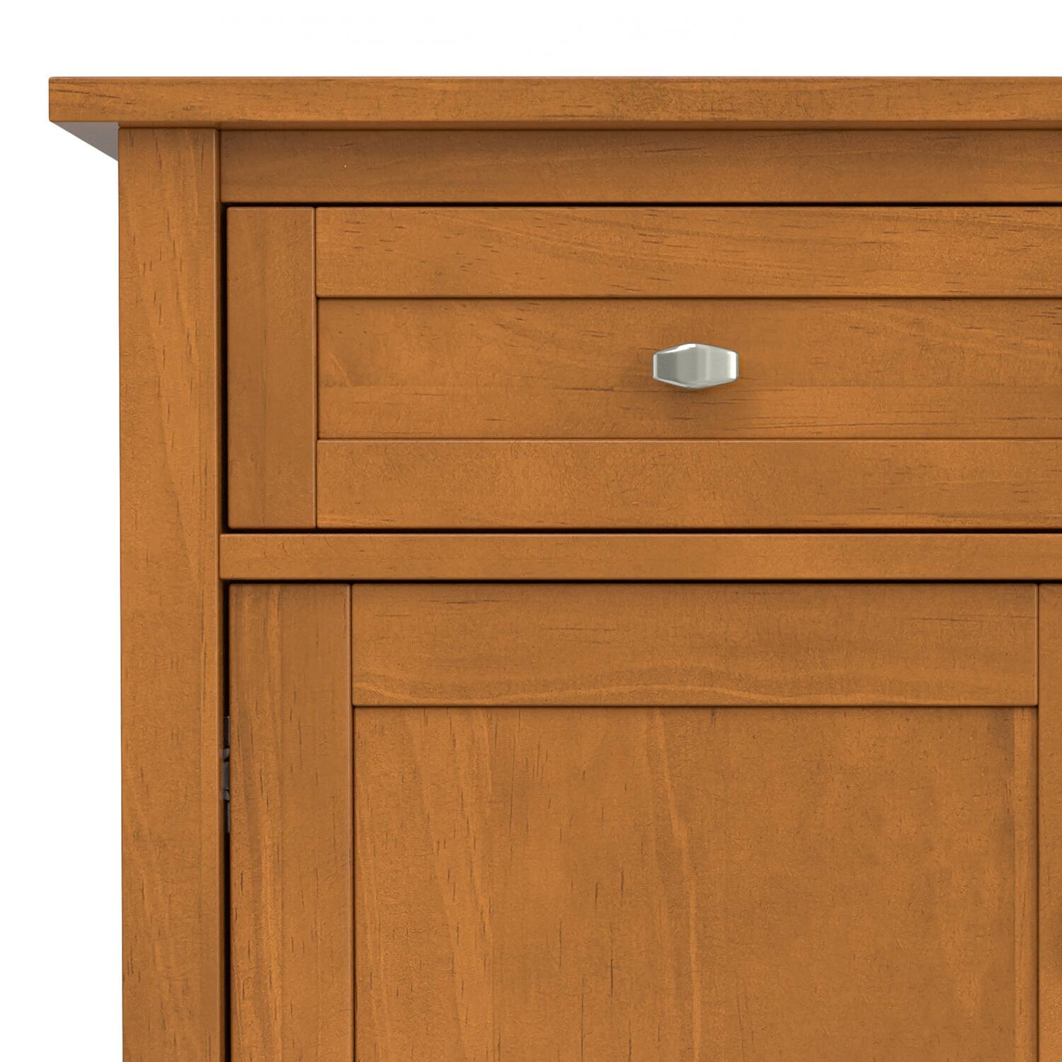 Alt View 5. Simpli Home - Warm Shaker SOLID WOOD 36 inch Wide Transitional Entryway Storage Cabinet in Light Golden Brown - Light Golden Brown.