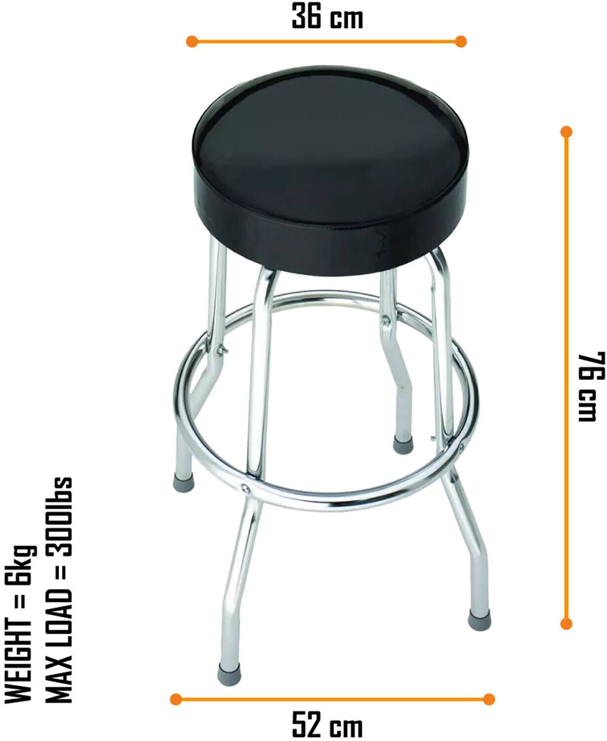 36 cm  
76 cm  
52 cm  

Weight: 6 kg  
Max Load: 300 lbs