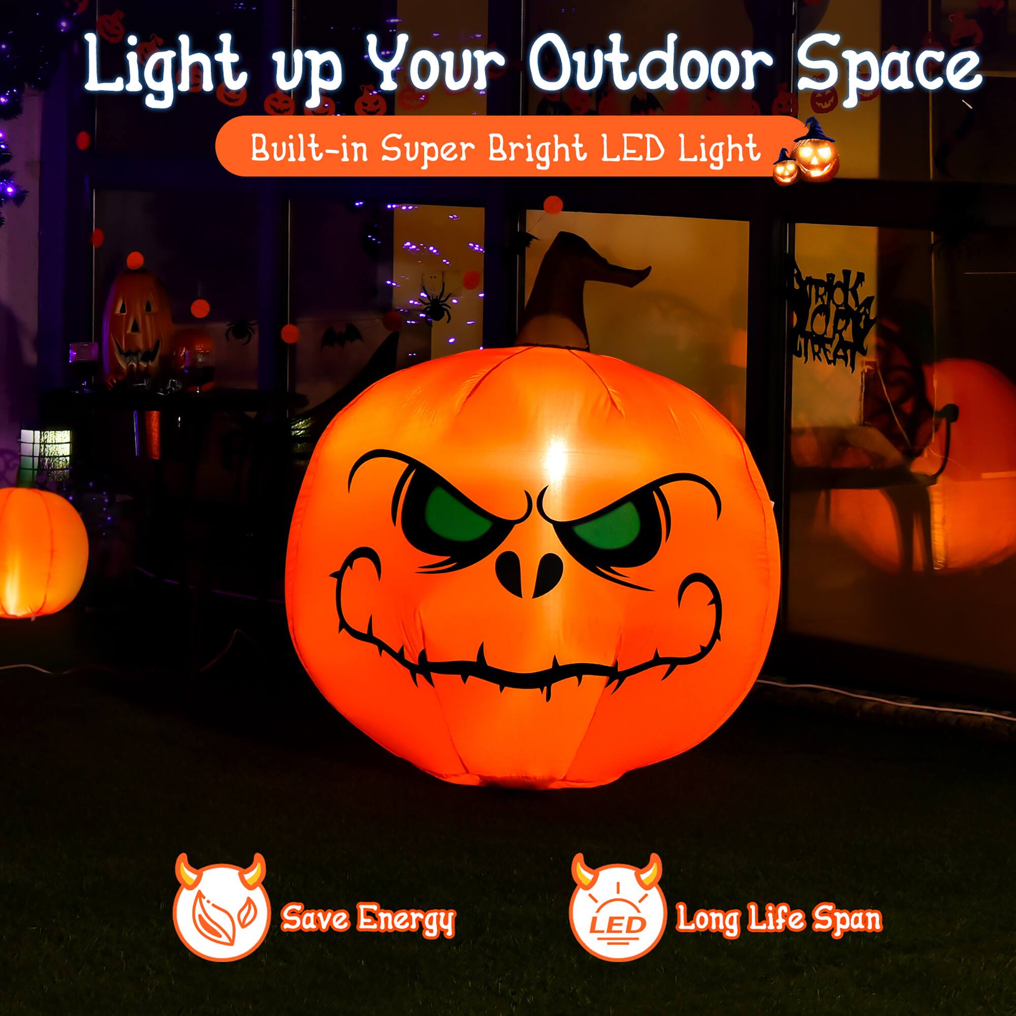 Light up Your Outdoor Space Built-in Super Bright LED Light . Save Energy LED Long Life Span