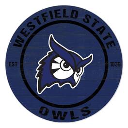 Jardine - Westfield State Owls 20" Indoor/Outdoor Team Color Circle Sign - Blue