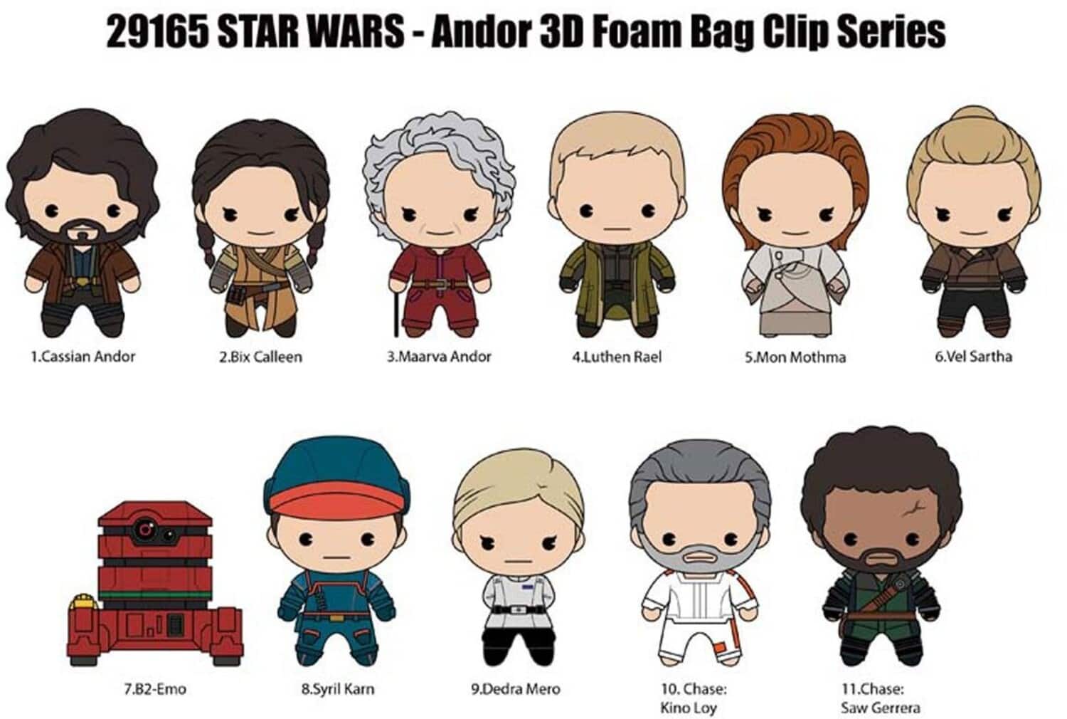 Monogram - Star Wars - Andor 3D Foam Bag Clip - COLLECTIBLES - Multicolor
