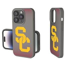 Keyscaper - NCAA - USC Trojans Linen Logo iPhone Soft Touch Case - 14 - Gray