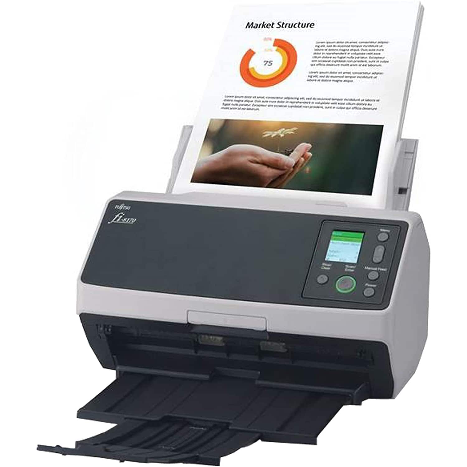 Ricoh - fi-8170 Professional High Speed Color Duplex Document Scanner - Network Enabled, PA03810-B055 - Black