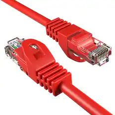 Front. Cables Direct Online - Cables Direct Online Cat6 Ethernet Cable 20FT 550MHz UTP Patch Cord for PC Router Modem TV Console Red - Red.