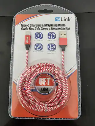 mi Link Type-C Charging and Syncing Cable
Cable Tipo C de Carga y Sincronización
fast charging charge/sync
fabric braided ultrastrong reinforced
6FT 1.8M
