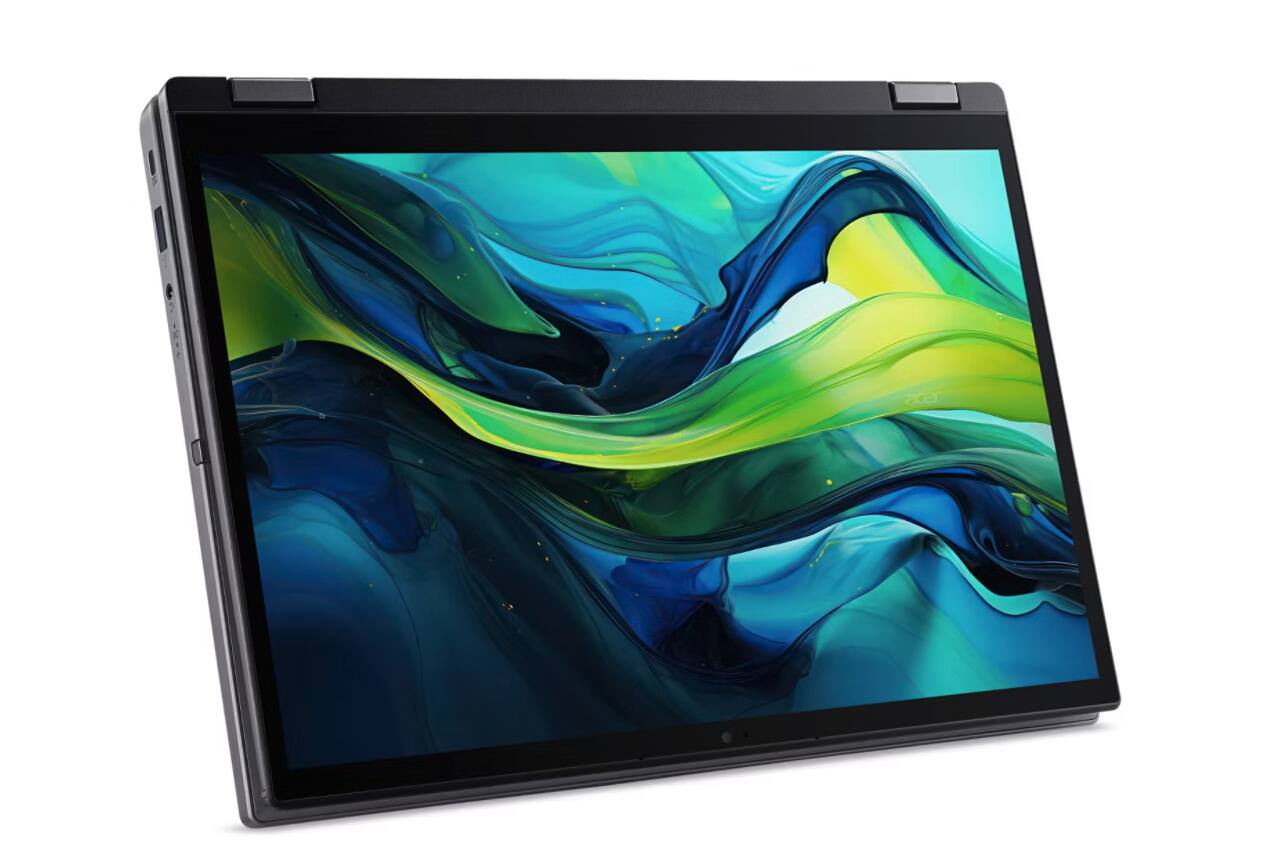 Alt View 2. Acer - Aspire Spin 14" 2-in-1 Laptop Intel Core Ultra 7 155U 16GB RAM 1TB SSD Windows 11 Home - ASP14-52MTN-75J3 - Steel Gray.