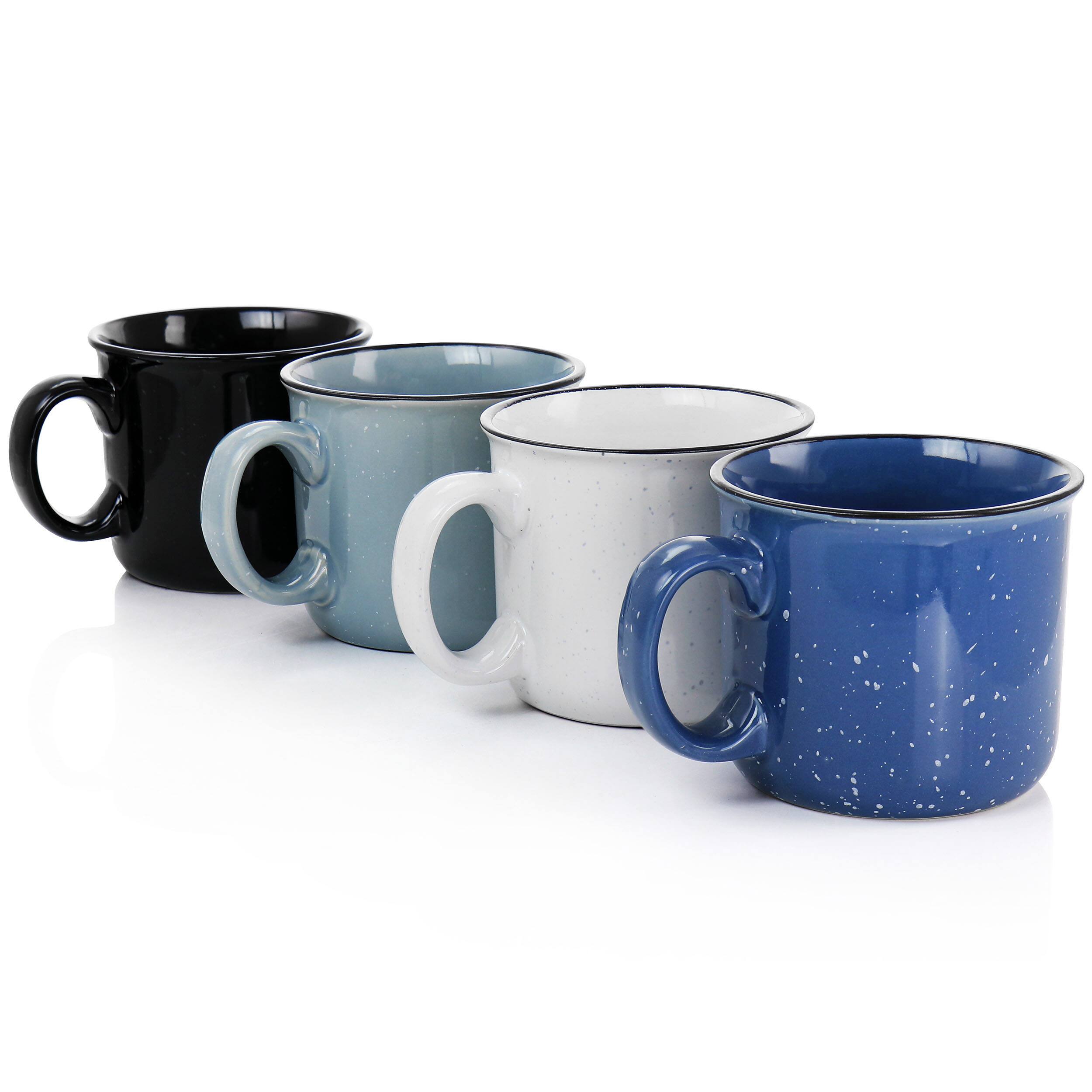 Alt View 1. Mr. Coffee - Mr. Coffee Mr. Colebrook Speckled Stoneware 18oz 4 Piece Mug Set in Assorted Colors - Assorted.