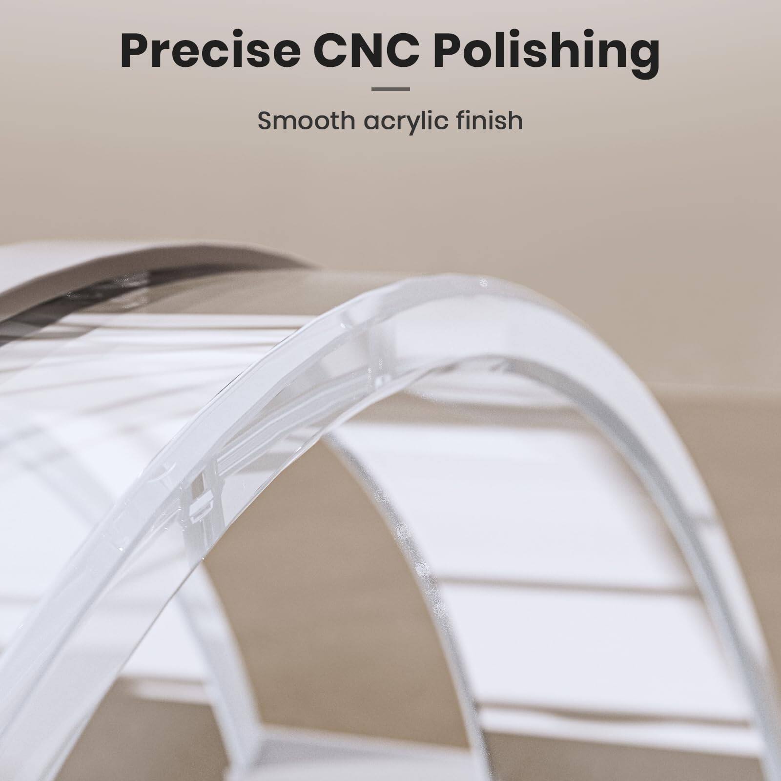 Precise CNC Polishing  
Smooth acrylic finish