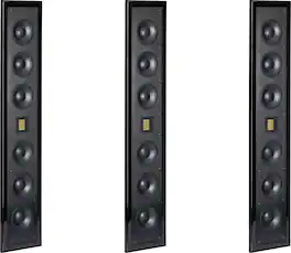 MartinLogan - Motion SLM XL, Slim On-Wall Speaker, with six 4” drivers, and Folded Motion Tweeter, Three-Pack Bundle - Gloss Black
