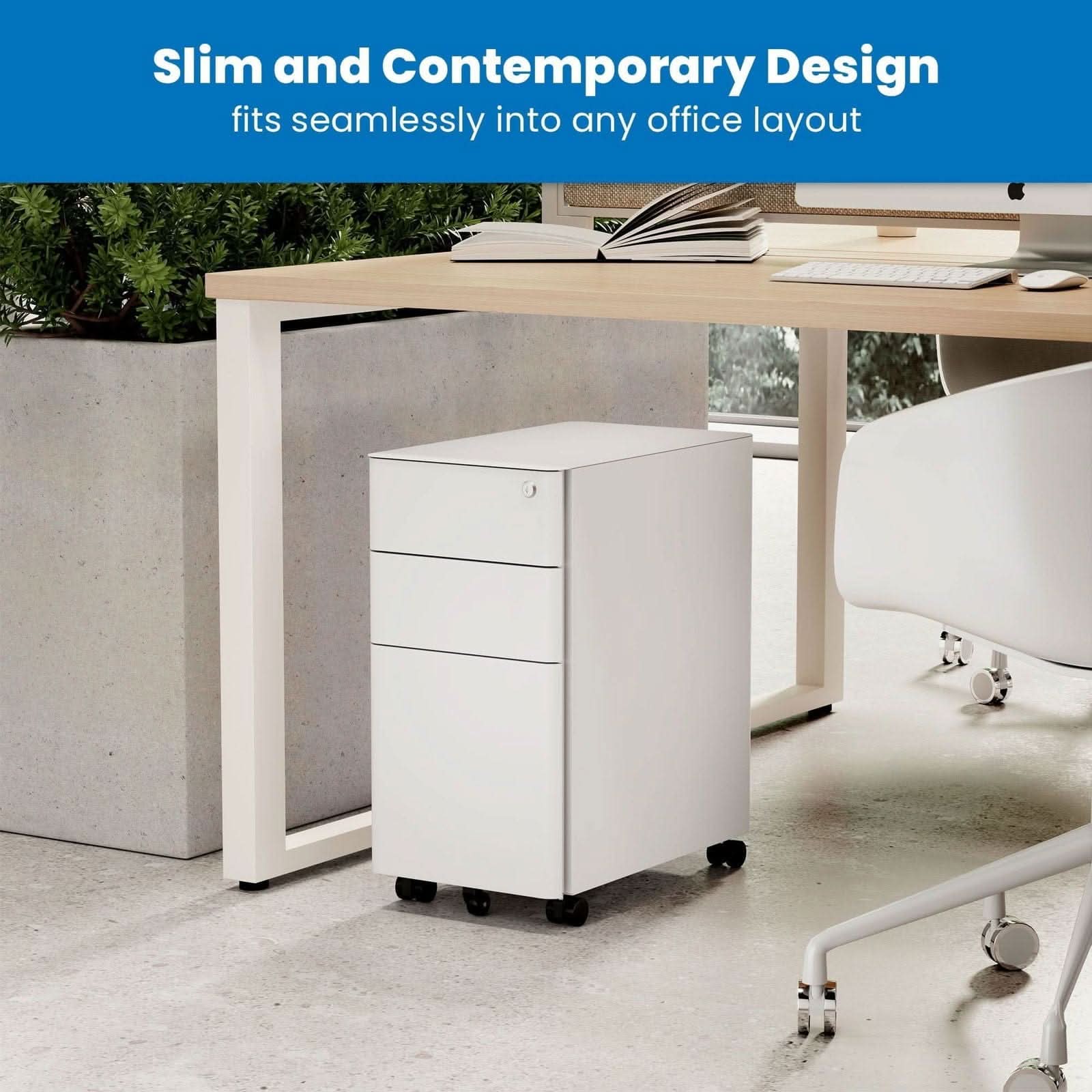 Slim and Contemporary Design fits seamlessly into any office layout