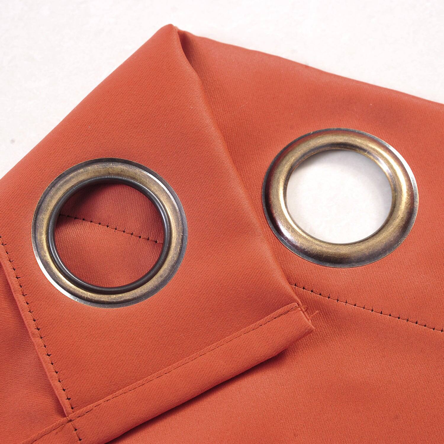 Back. RT Designers Collection - RT Designers Collection 100% Polyester 250 GSM Riley 100% Blackout Grommet Panel 54" x 45" Spice - Spice.