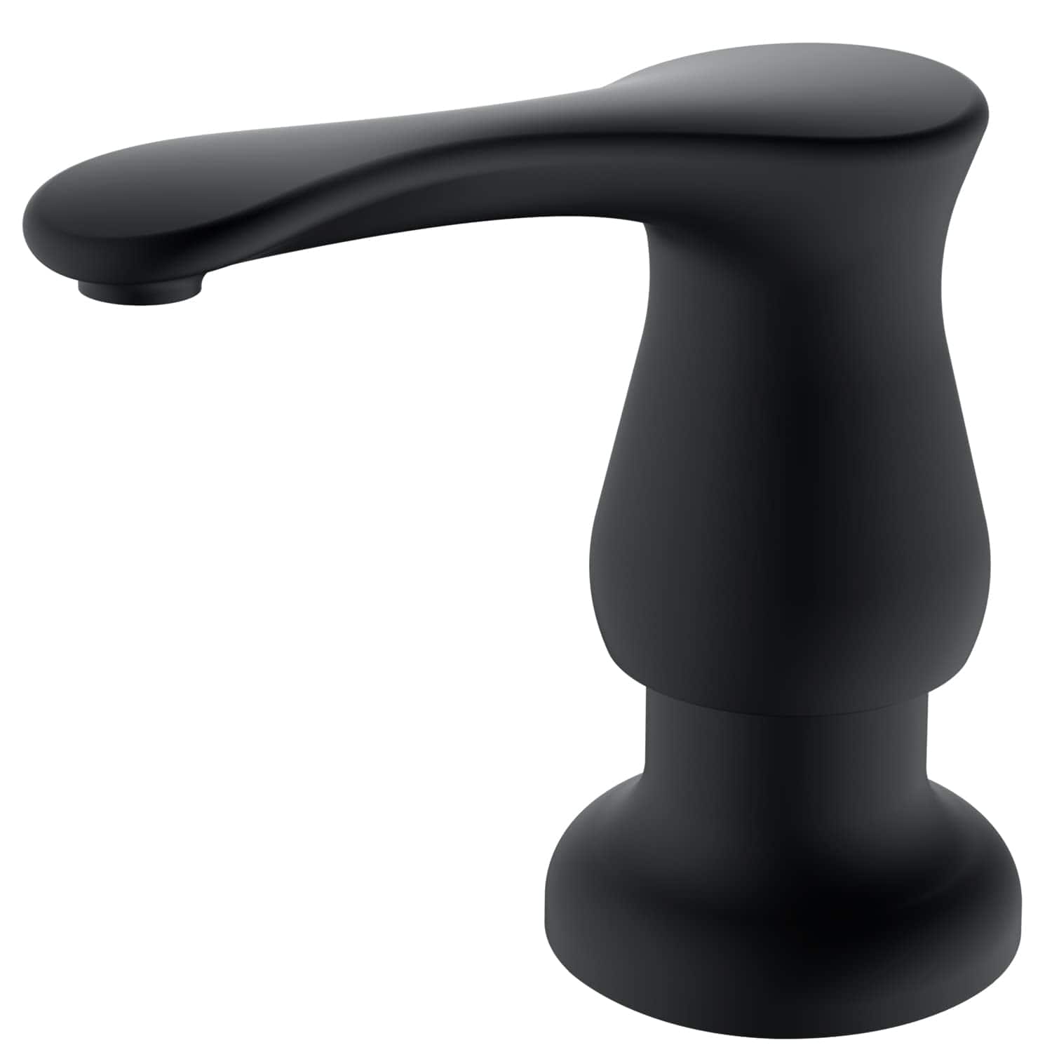 Dapper Styles - Kitchen Sink Soap Dispenser Brushed Nickel Under With Silicone Extension Tube Kit Say Goodbye To Frequent R - Matte Black-with Tube Kit