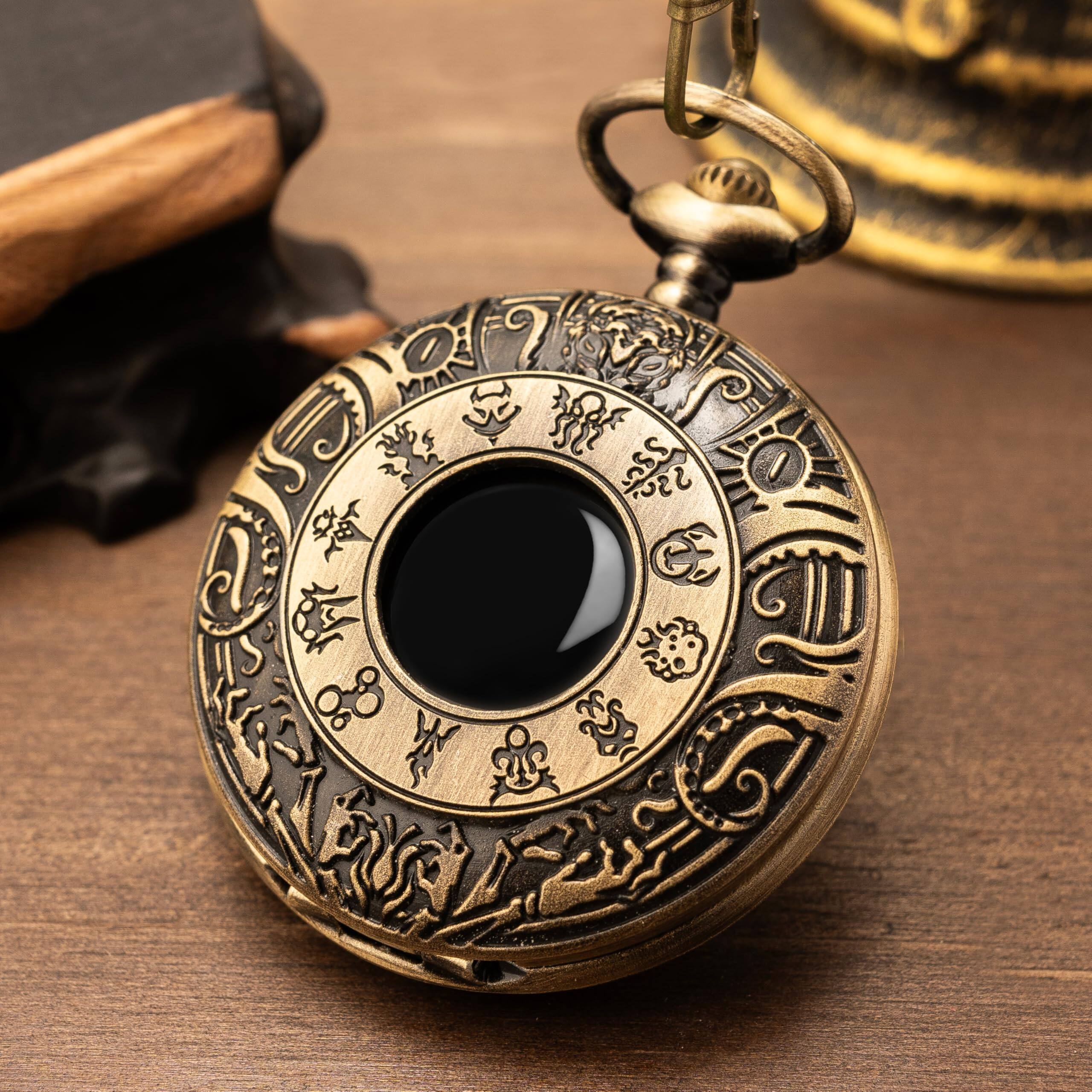 Left. Pacoar Cade - Scrying Mirror For Divination Witchcraft Meditation Witch Gifts Cthulhu Decoration Retro Mythology - 9.Mythical Totem.