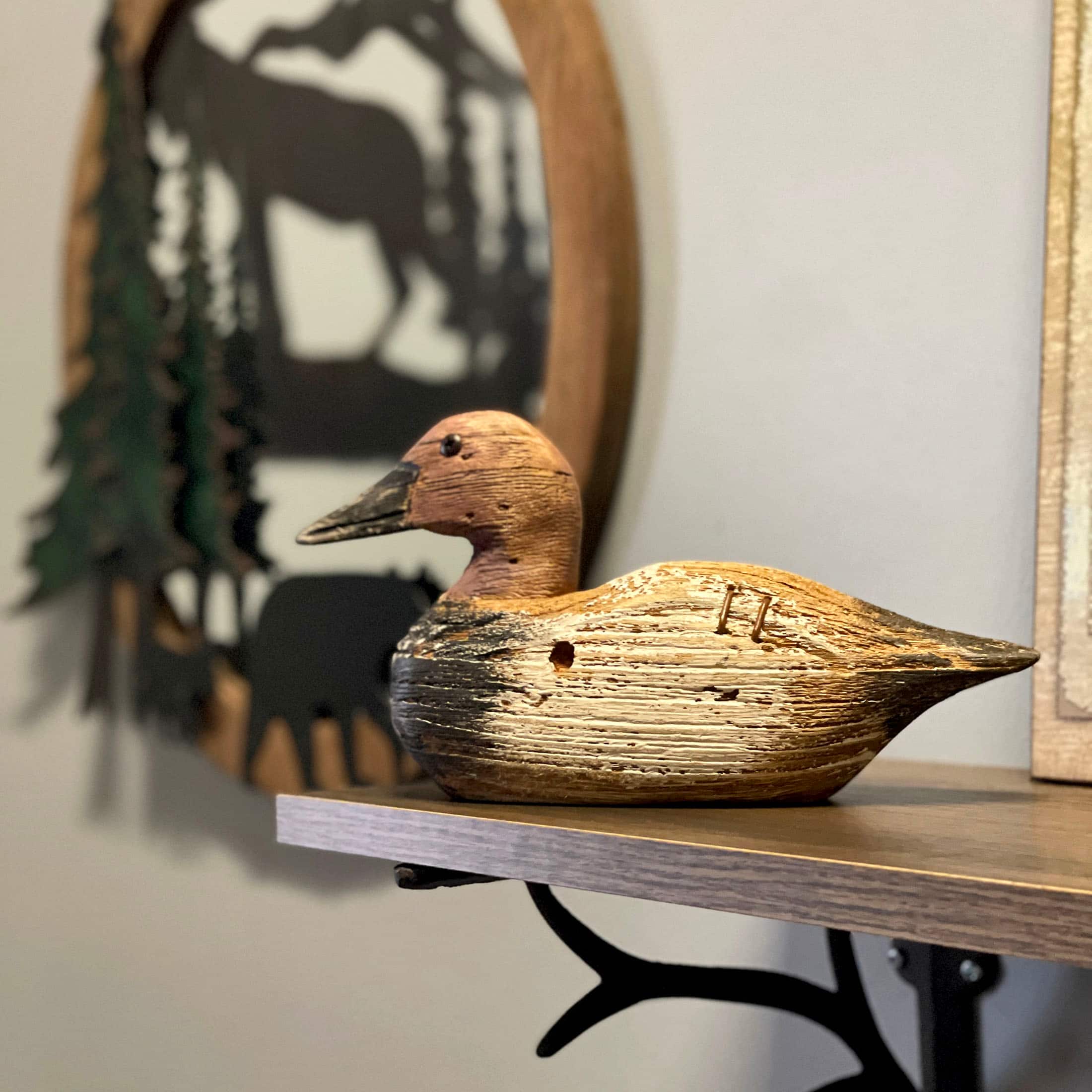 Things2Die4 Rustic Hand Carved Wooden Duck Decoy 9.5