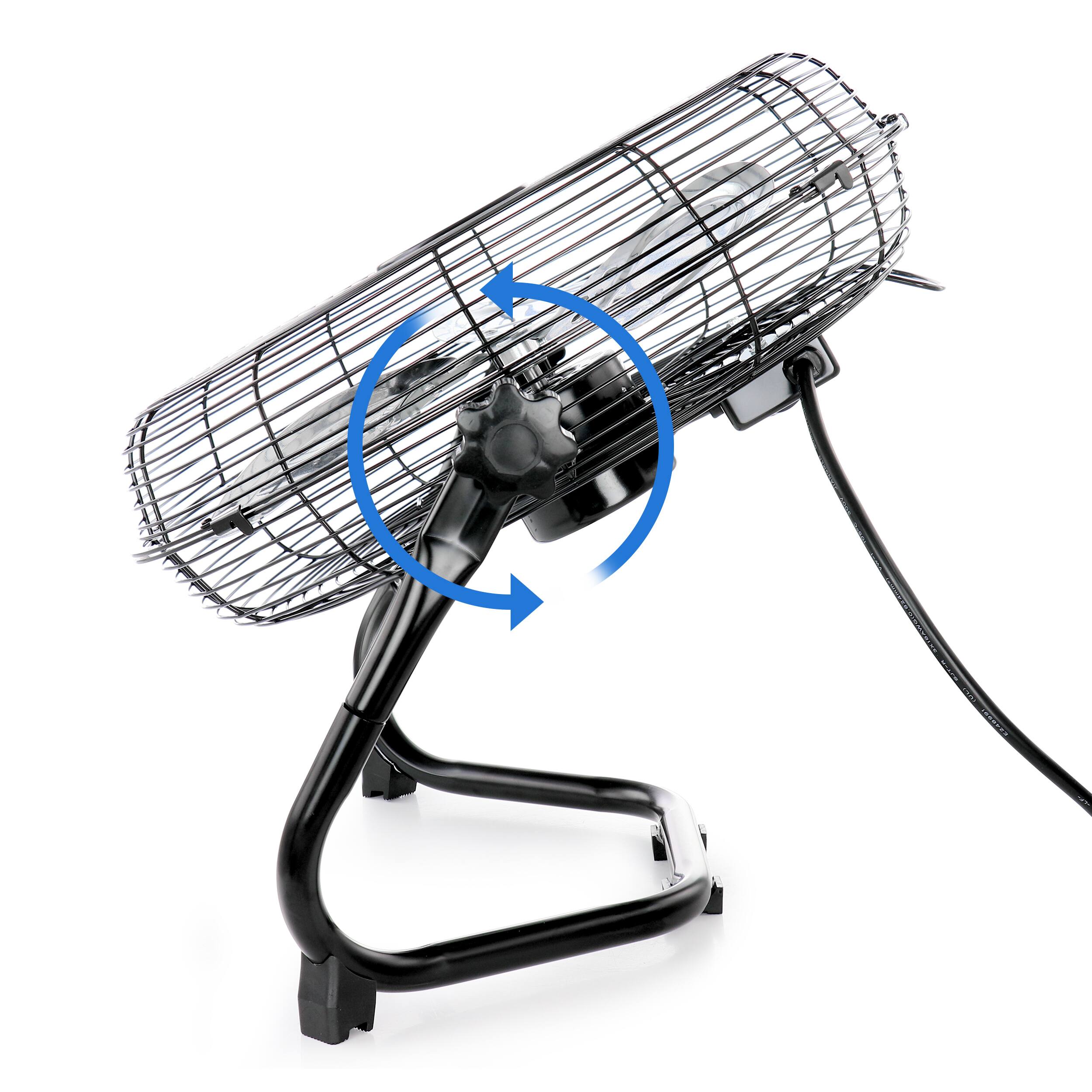 Alt View 2. VieAir - Vie Air 20 Inch Twin Pack Industrial Tilting High Velocity 3 Speed Metal Floor Fan - Black.