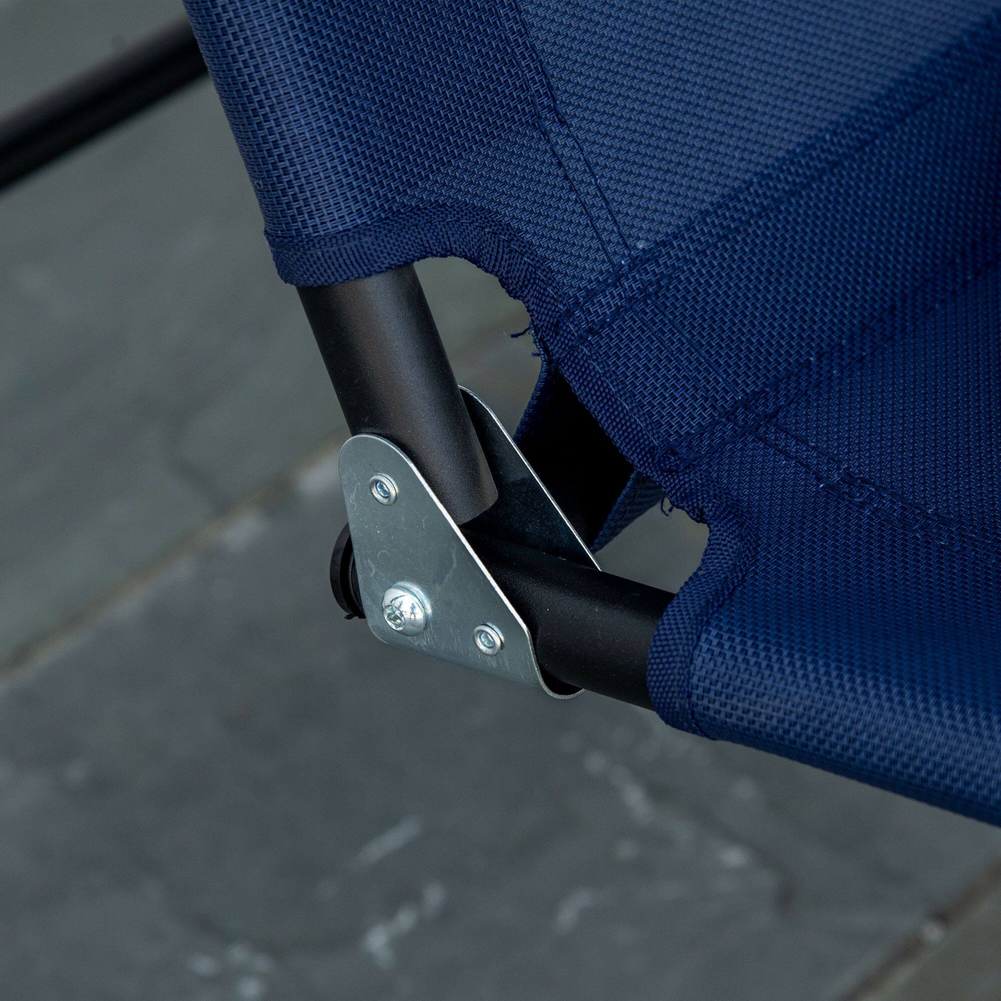 Alt View 4. Outsunny - Outsunny 3-Person Porch Swing with Stand, Outdoor Swing for Patio Porch with Adjustable Tilt Canopy - Dark Blue.