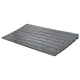 Silver Spring - 2.5" Maximum Riser, Solid Rubber 3 Channel Threshold Ramp - Black