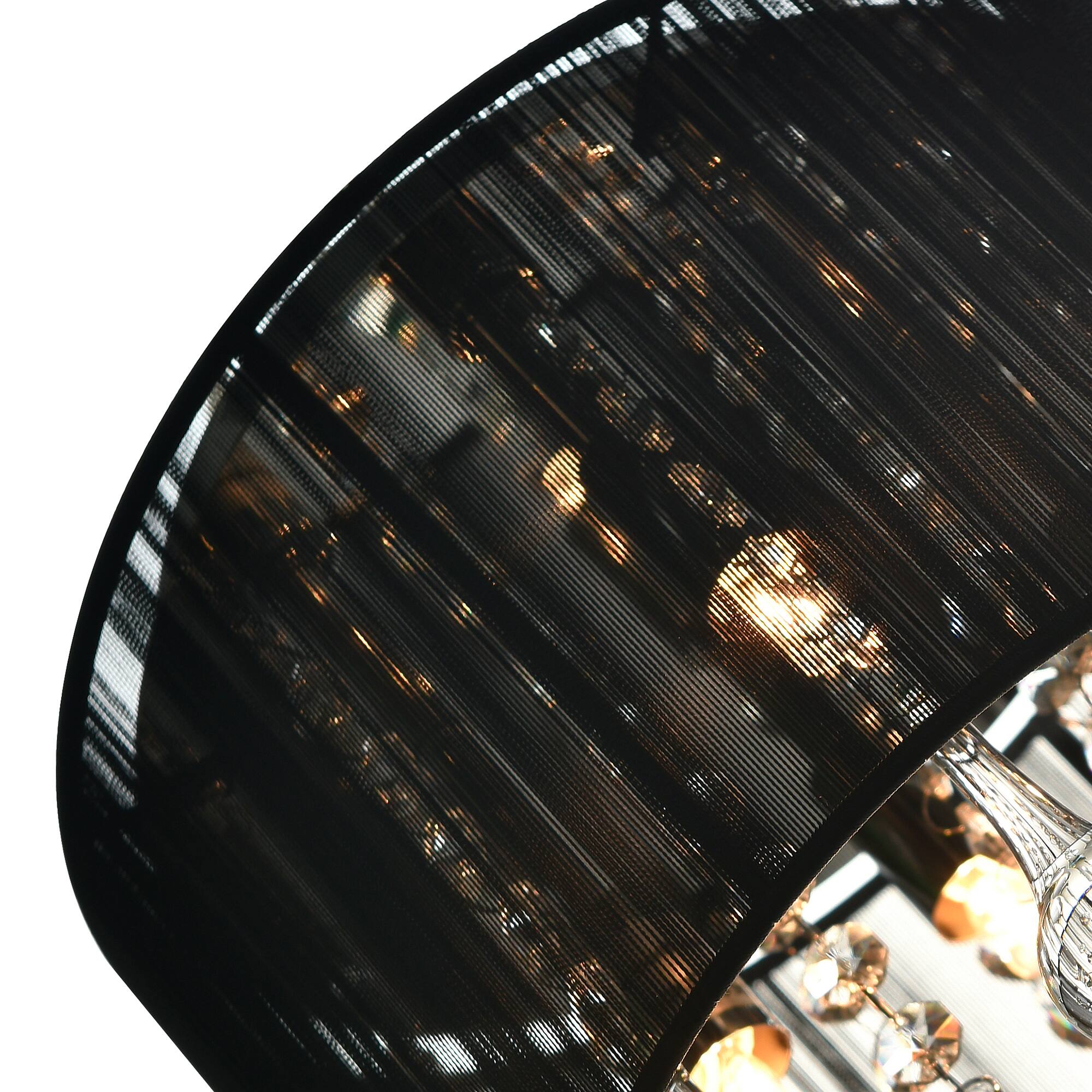 Back. CWI Lighting - Water Drop 4 Light Drum Shade Flush Mount With Chrome Finish - Chrome.