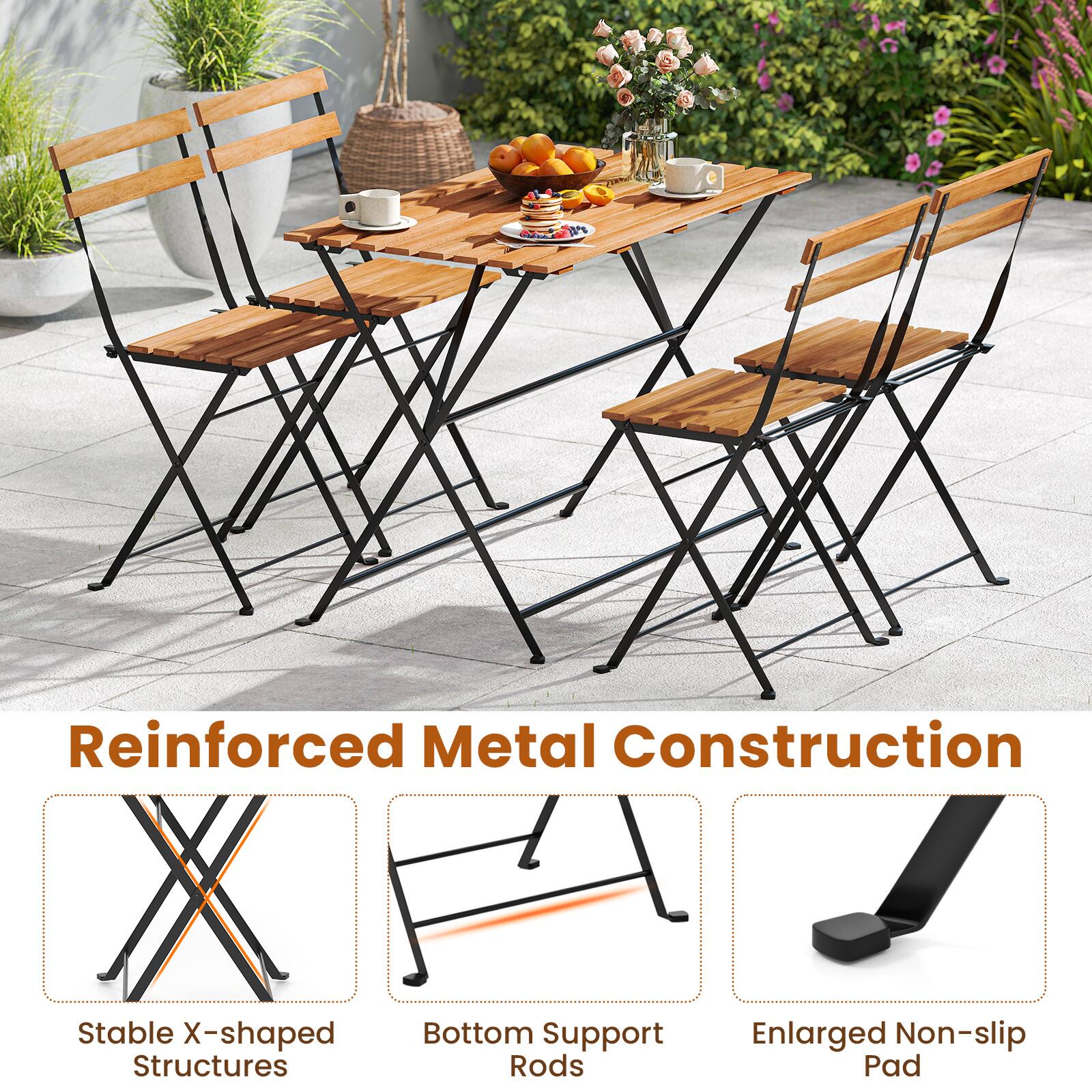 TPS Reinforced Metal Construction: Stable X-shaped Structures, Bottom Support Rods, Enlarged Non-slip Pad.