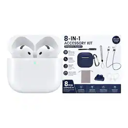 Apple - AirPods 4 Active Noise Cancellation with 8 IN 1 Blue Bundle Accessories