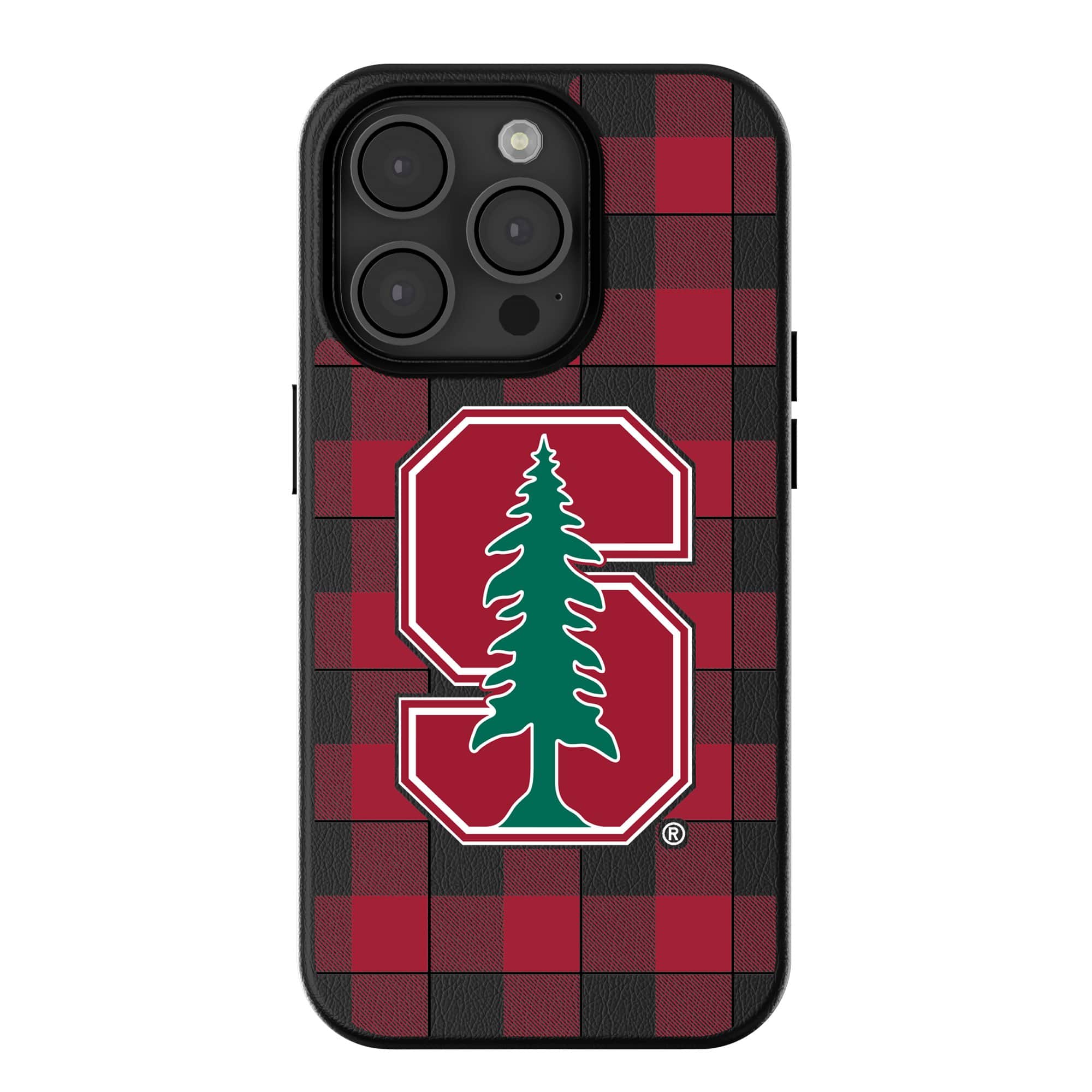 Keyscaper - NCAA - Stanford Cardinal Plaid Magnetic Bump iPhone Case - 15 Pro - Black price history on PriceWatchPro