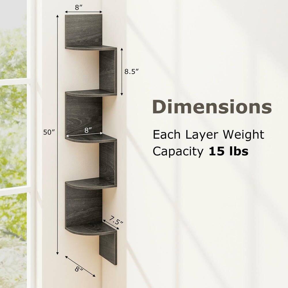 Dimensions  
Each Layer Weight Capacity 15 lbs  

8"  
8.5"  
50"  
7.5"  
8"