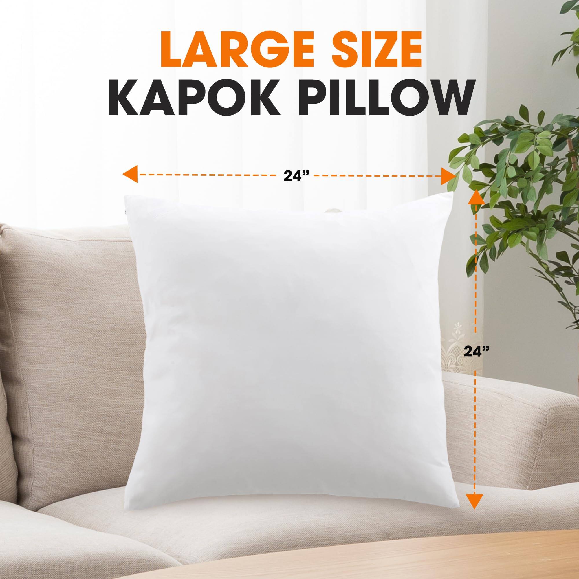 LARGE SIZE KAPOK PILLOW  
24"  
24"