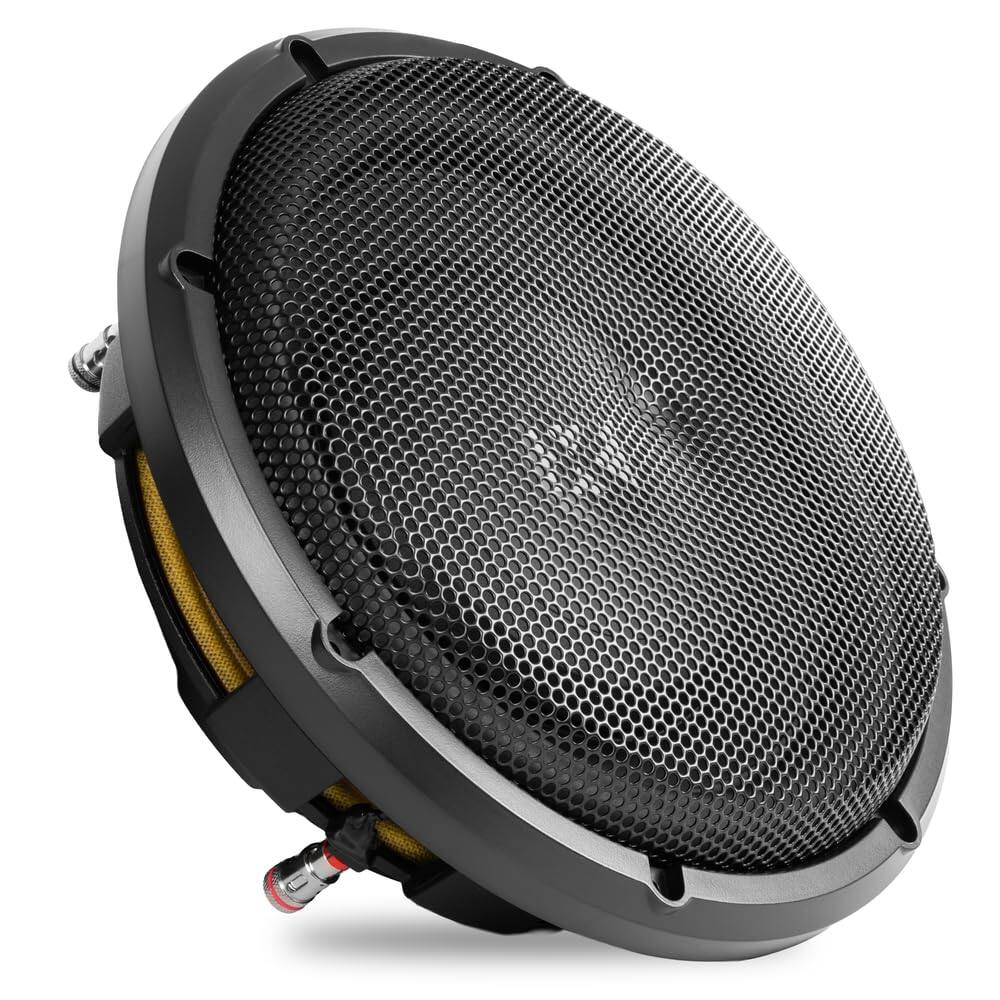 Angle. NVX - SQW104 1200W Peak (600W RMS) SQ-Series Shallow-Mount 10" Dual 4-Ohm Subwoofer.