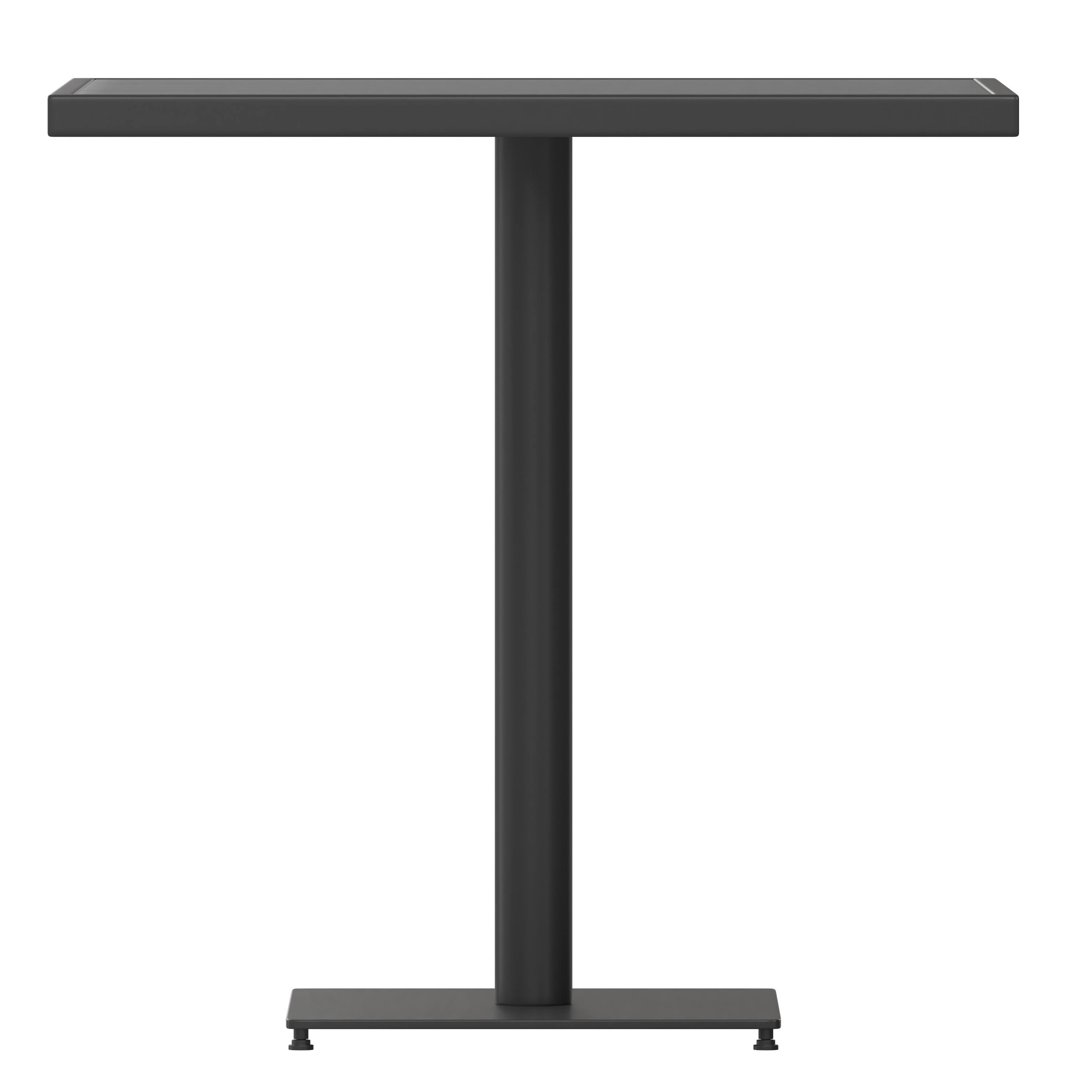 Alt View 7. Emma + Oliver - Outdoor Faux Teak Dining Table with Poly Slats - Patio Table - Gray Wash Teak.