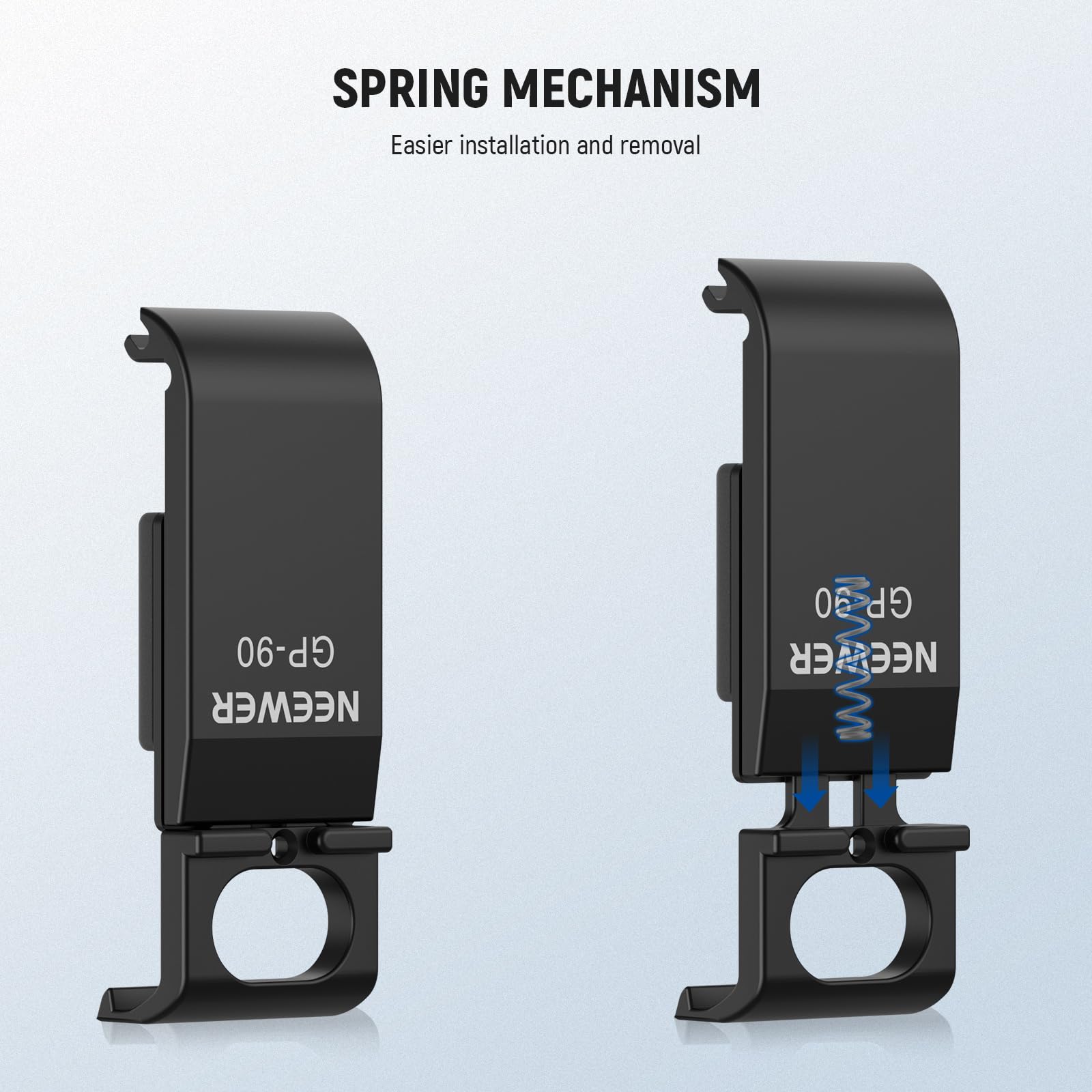 SPRING MECHANISM  
Easier installation and removal  

GP-90  
NEEWER