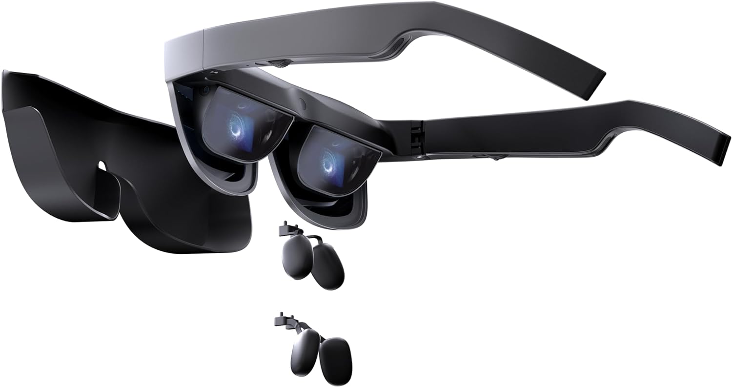 Angle. RayNeo - TCL NXTWEAR S+ AR/XR Glasses with 215" Micro OLED - Black - Black.