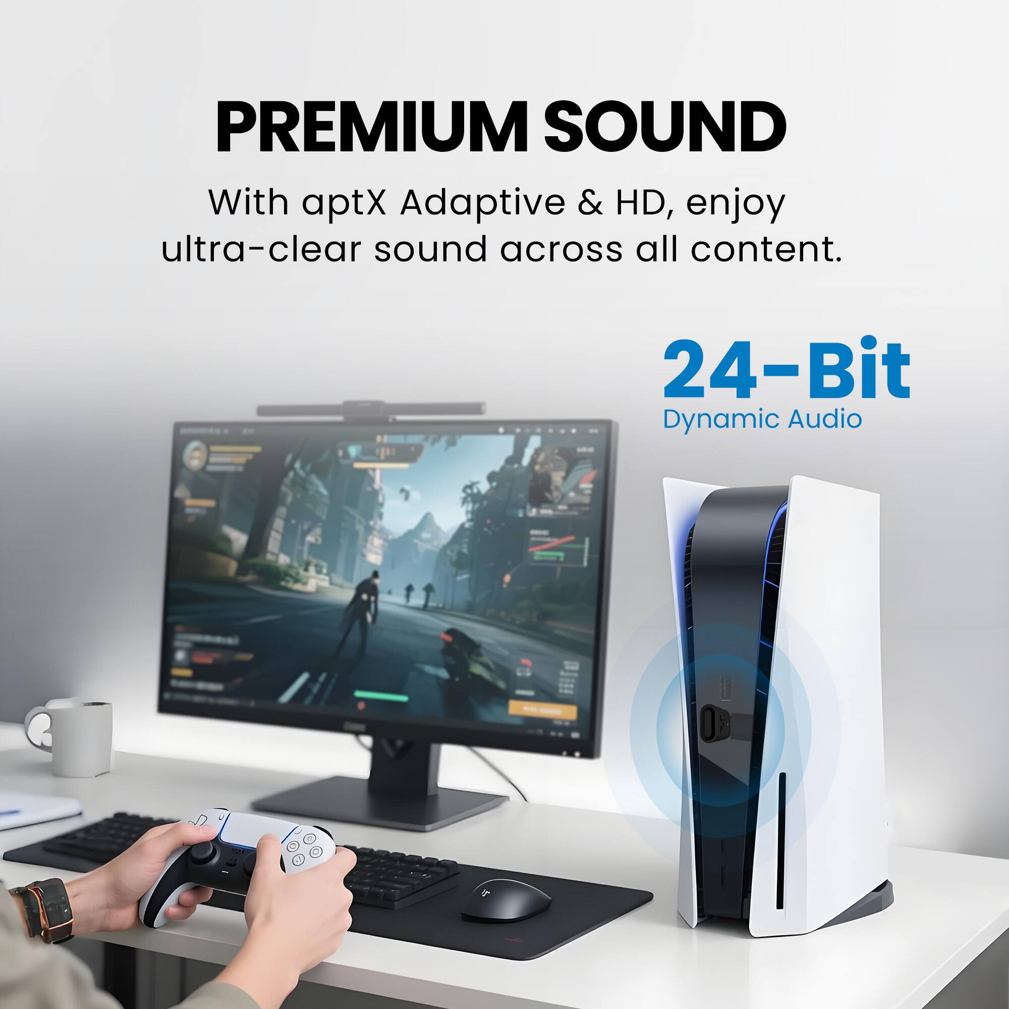 PREMIUM SOUND  
With aptX Adaptive & HD, enjoy ultra-clear sound across all content.  

24-Bit Dynamic Audio