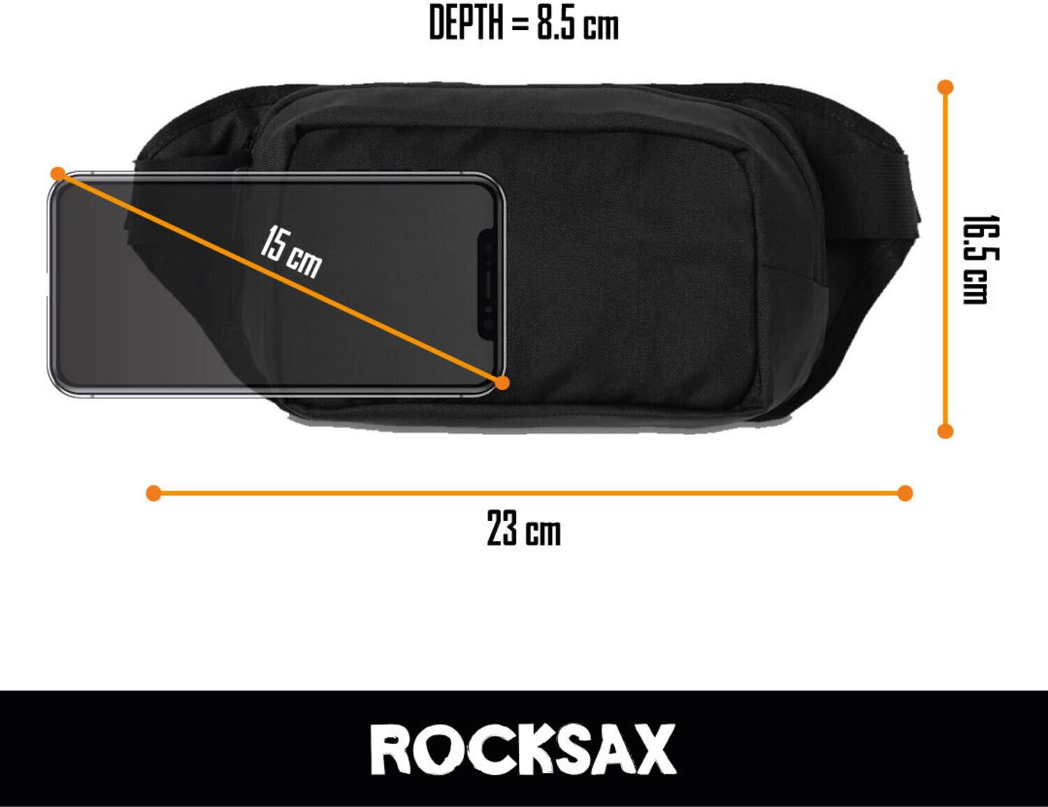 DEPTH = 8.5 cm  
15 cm  
16.5 cm  
23 cm  
ROCKSAX