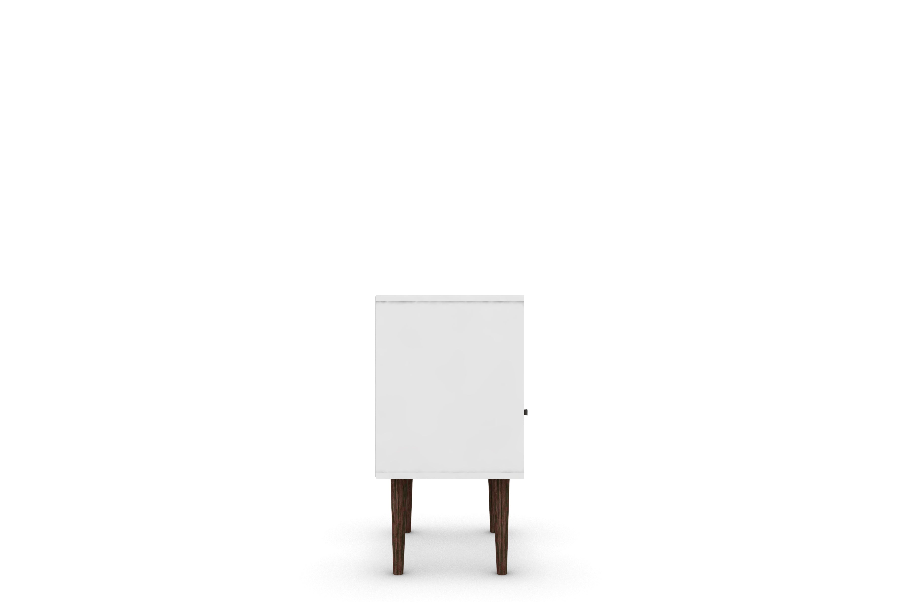 Alt View 1. Manhattan Comfort - Liberty Mid-Century Modern 18" Nightstand - White and Yellow.