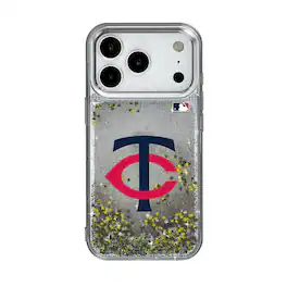 Keyscaper - MLB - Minnesota Twins - Linen Logo iPhone Glitter Case - 15 - Multicolor