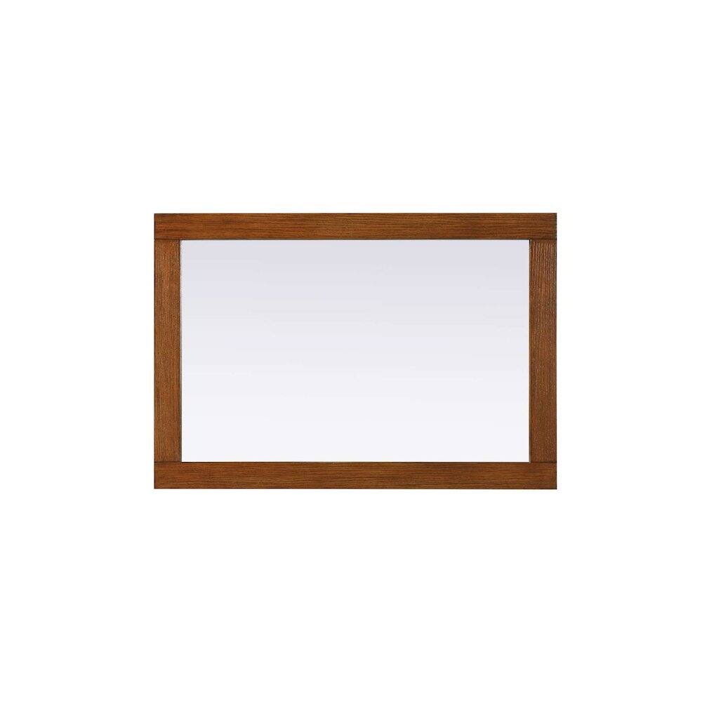 Alt View 1. Elegant Kitchen and Bath - Noah Wooden Rectangle Mirror 22 x 32 in Brandy Walnut - Brandy Walnut.