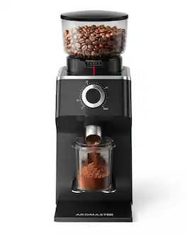 Aromaster - Burr Coffee Grinder, Electric Conical Coffee Bean Grinder With 45 Adjustable Grind Settings For 2-12 Cups, Sliver&Black - Silver