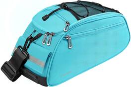 mosiso - Bike Rack Bag Waterproof Bicycle Trunk Pannier Cycling Bike Carrier Backseat Storage Luggage Saddle Shoulder Bag - Sky Blue