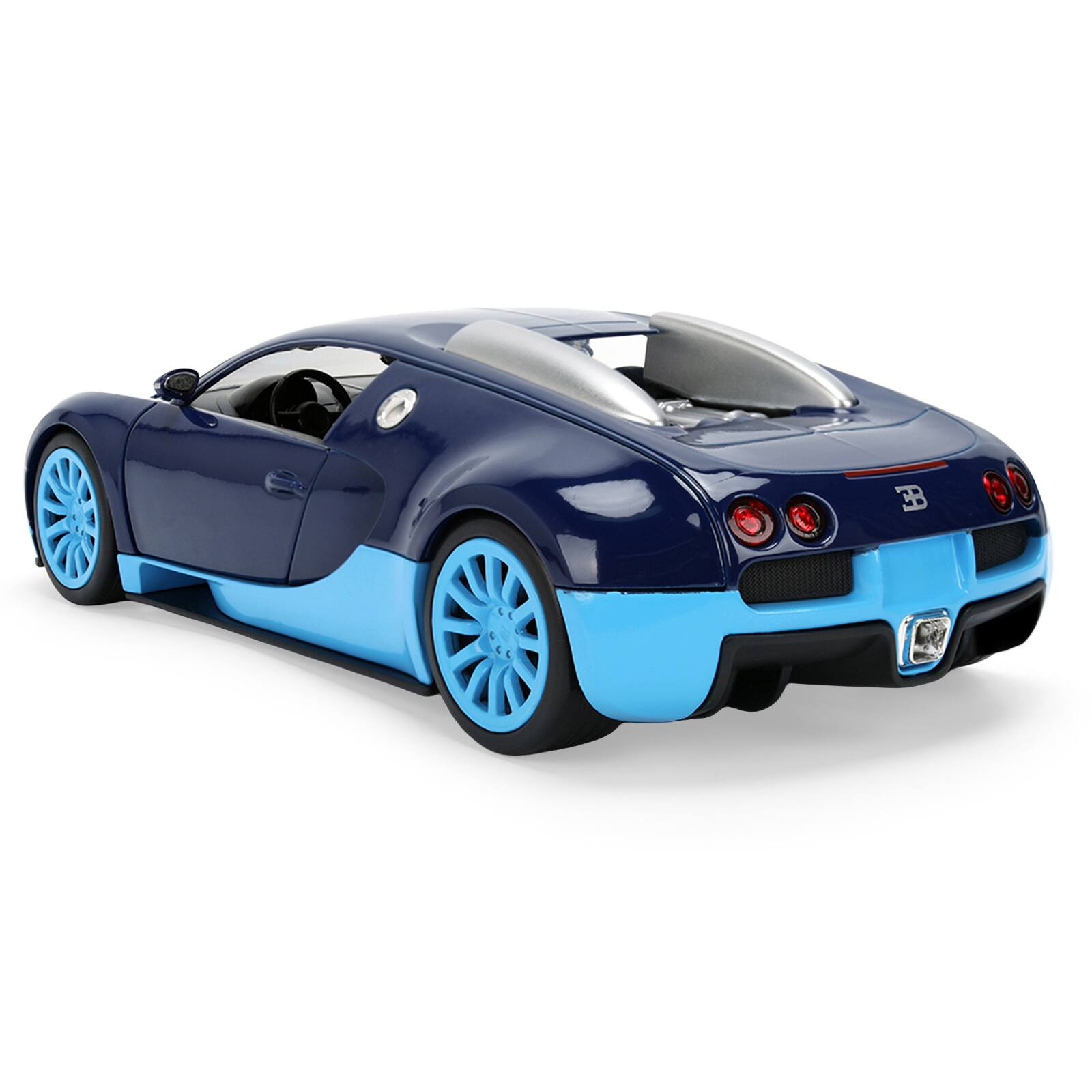Alt View 4. Jada - 2011 Bugatti Veyron Dark Blue with Light Blue Accents "Hyper-Spec" Series 1/24 Diecast Model Car by Jada.