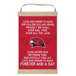 Jardine - Miami University RedHawks 12'' x 20'' Fight Song Banner Sign - Red