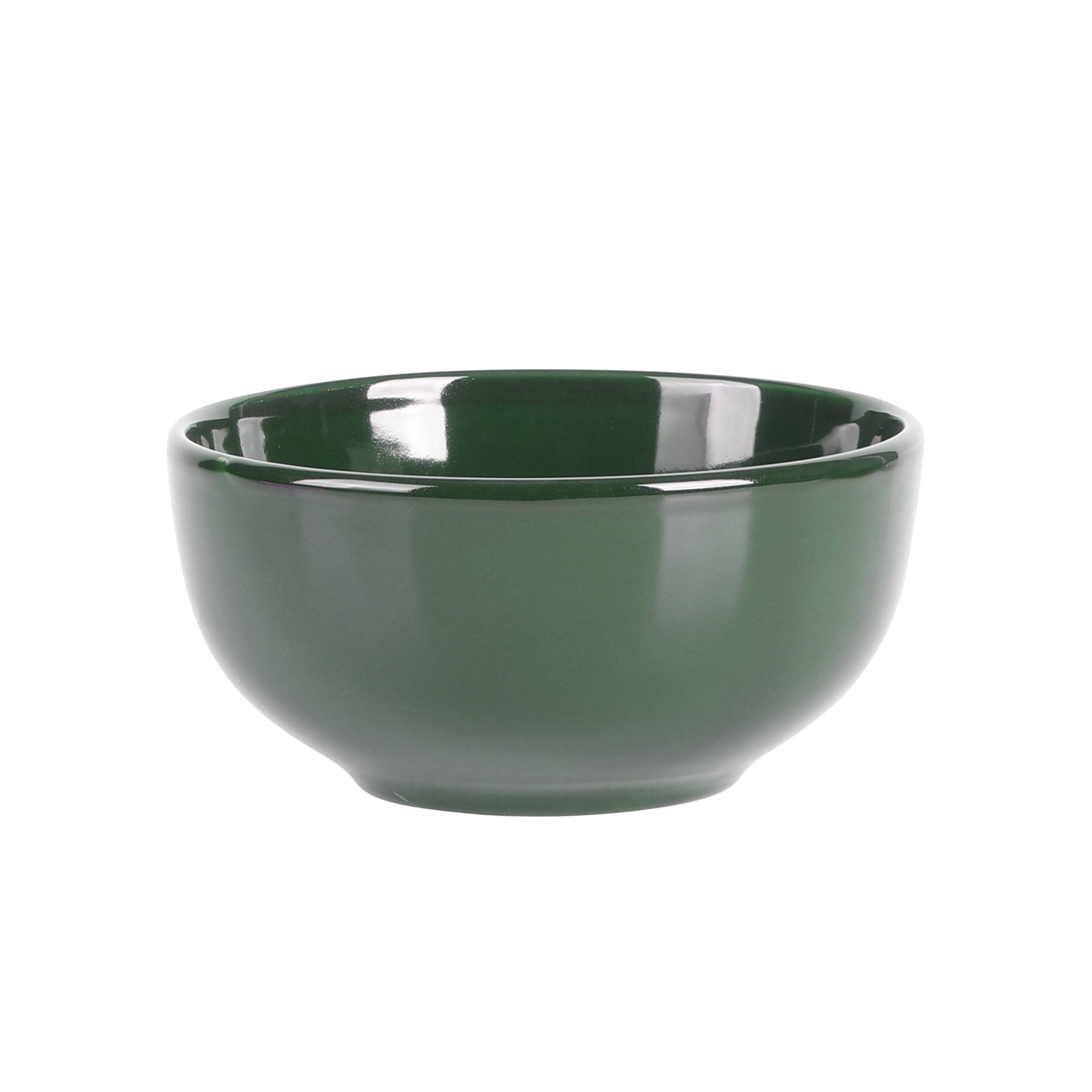 Alt View 5. Gibson - Simply Essential Coupe 12 Piece Round Stoneware Dinnerware Set in Hunter Green - Green.