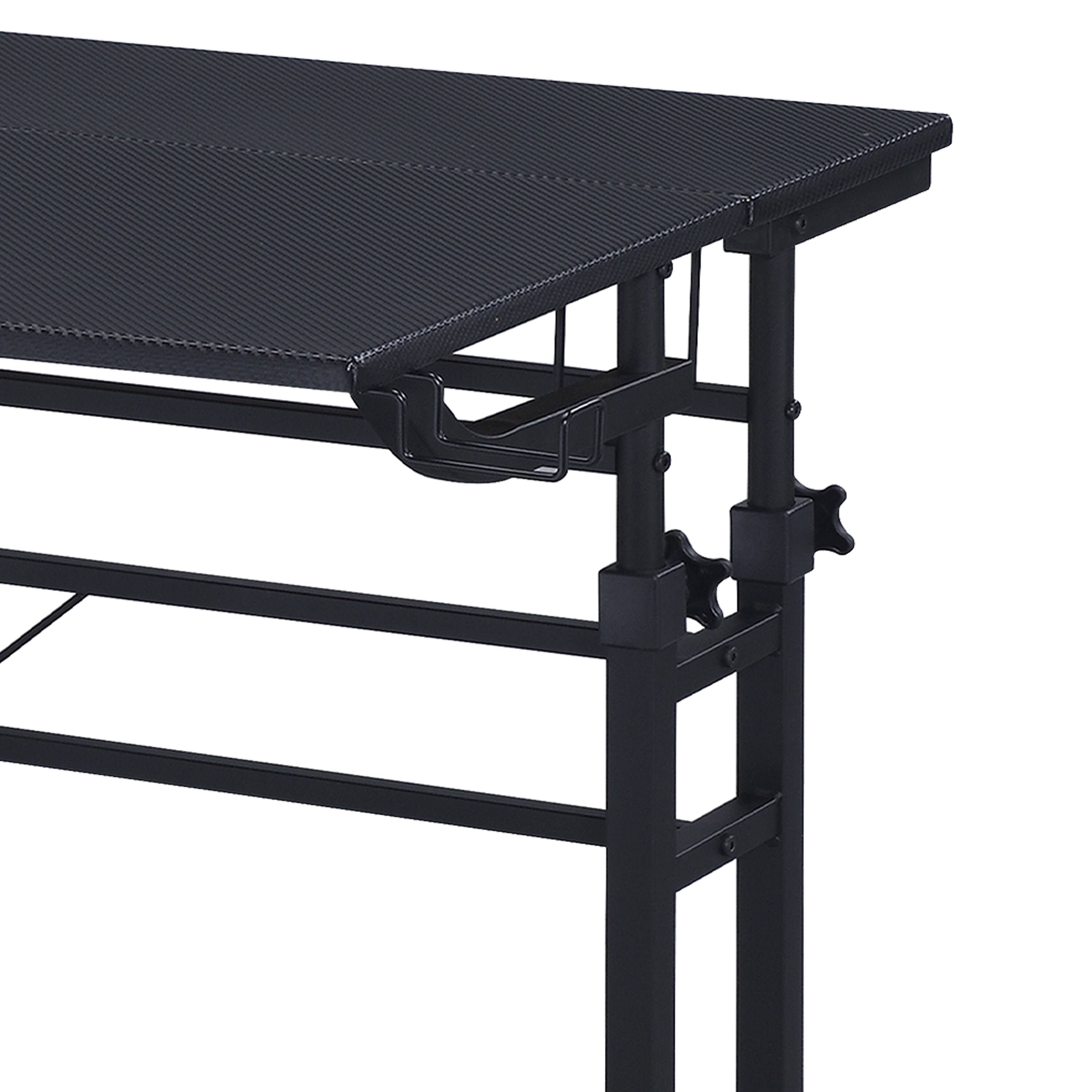 Alt View 9. Techni Sport - Techni Sport Galaxy Adjustable Gaming Desk, Black - Black.