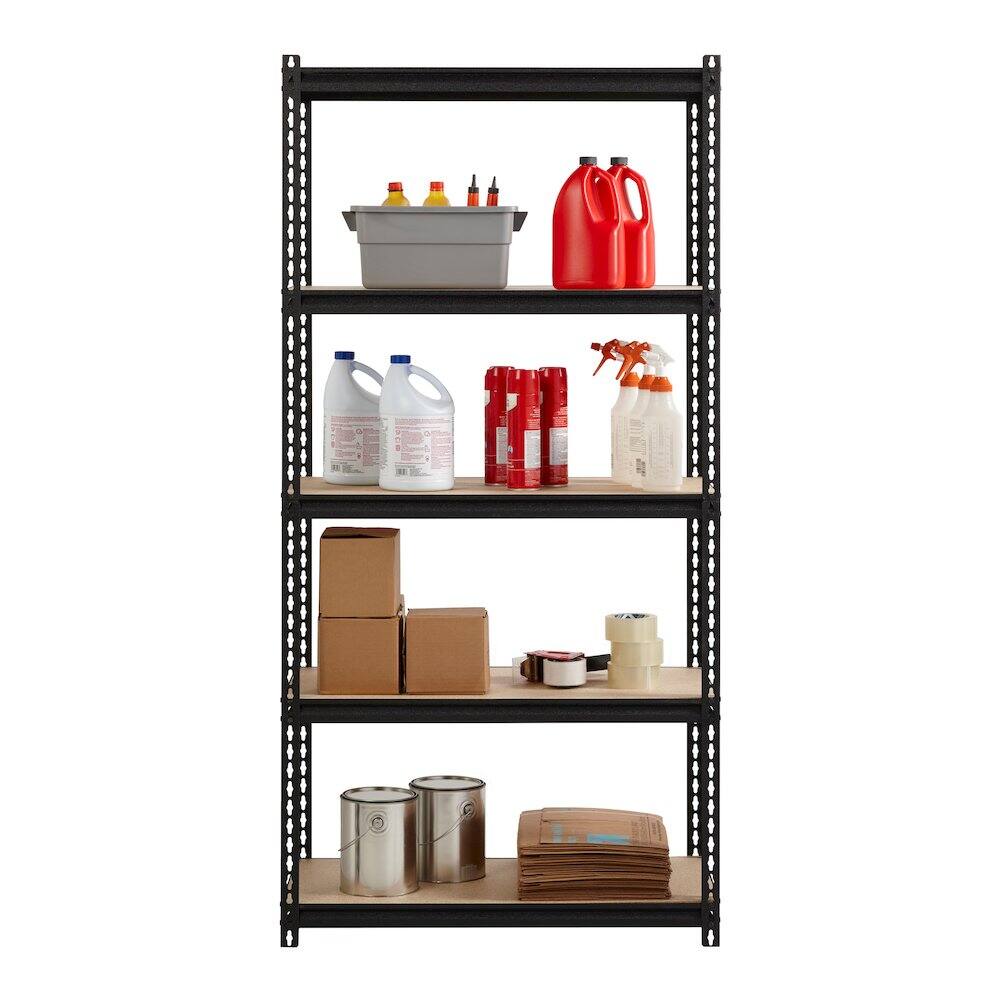 Alt View 8. Iron Horse - Iron Horse 2300 Riveted Steel Shelving 4-Shelf Unit, 18D x 36W x 60H, Black - Black.