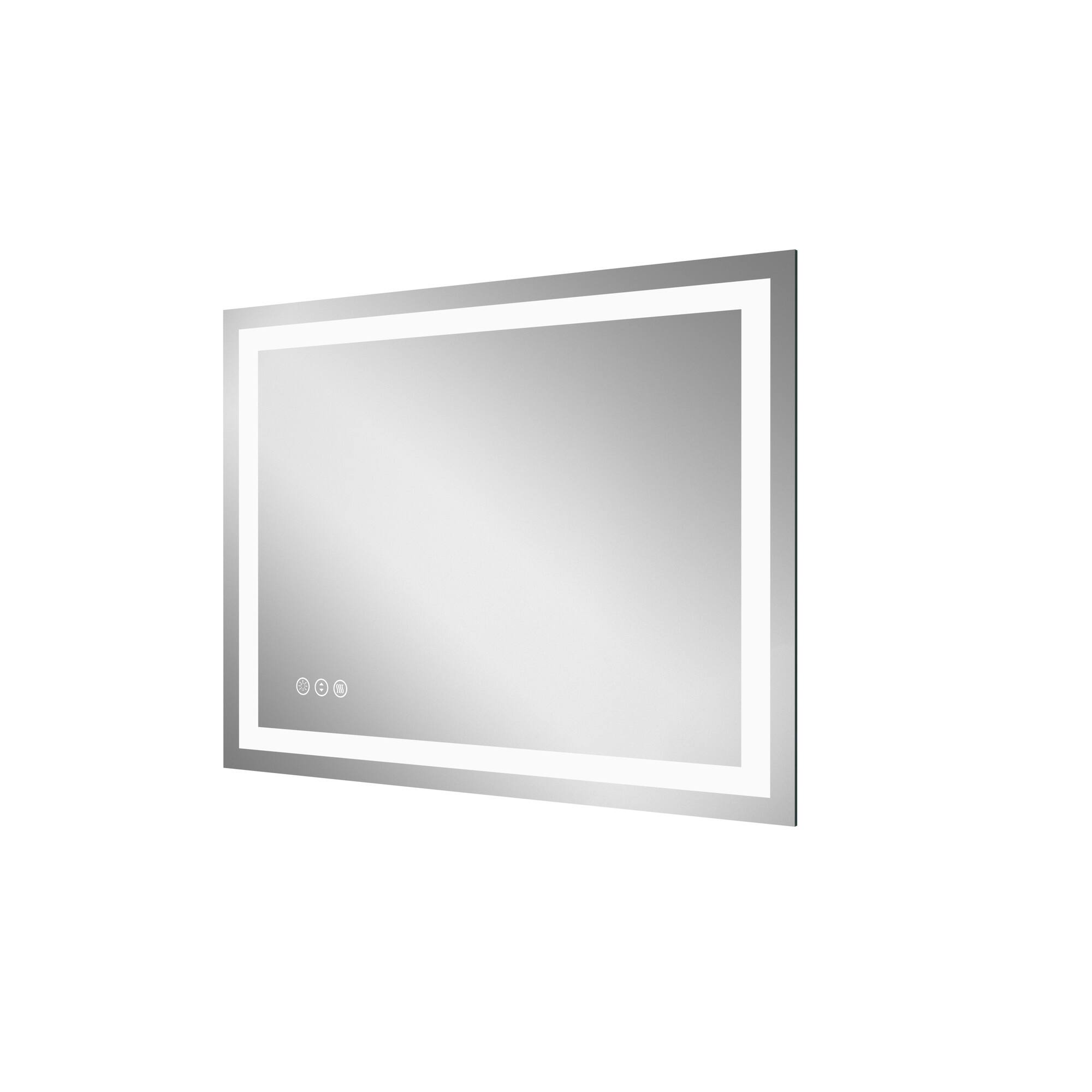 Alt View 2. Boyel Living - 30 in W x 40 in L Rectangular Frameless Wall Bathroom Vanity Mirror with Front and Backlit and Anti Fog.