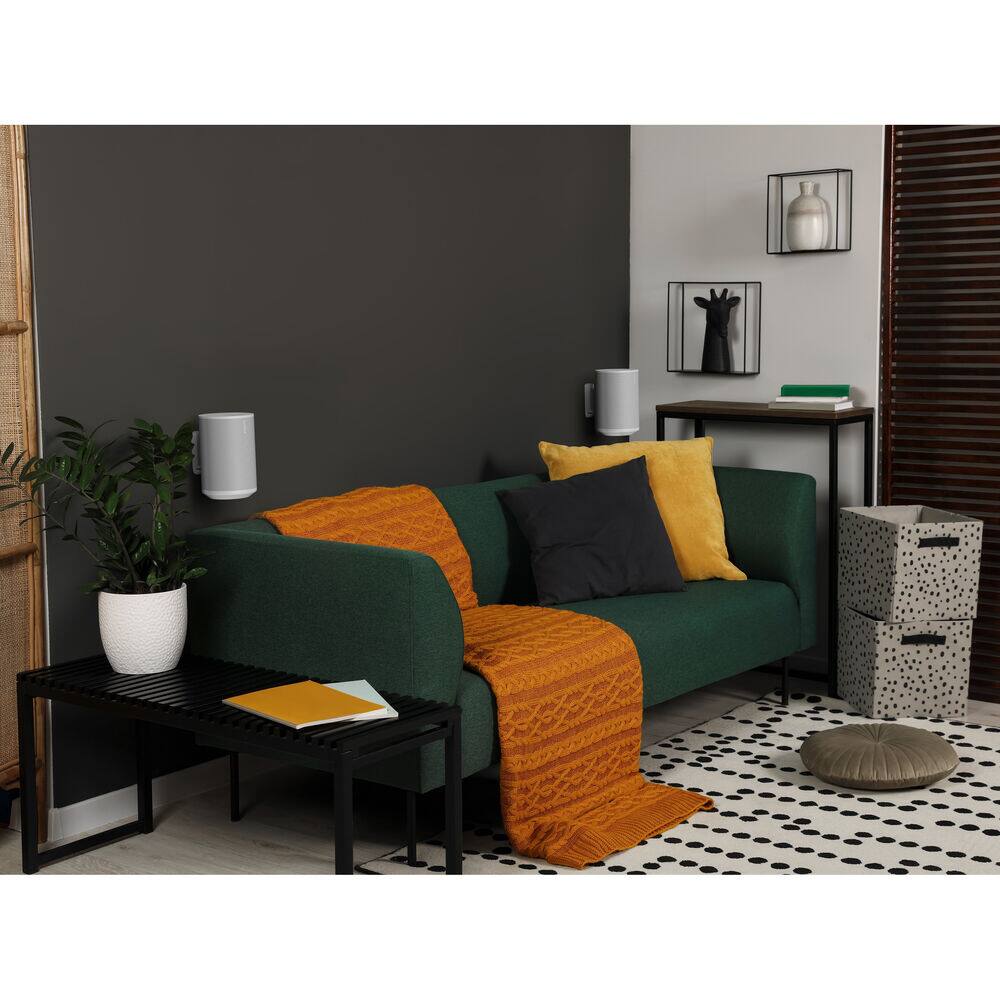 Alt View 7. Flexson - FLEXSON Wall Mount with Corner Piece for Sonos Era 100 Speaker (Black, Single) - "NA".