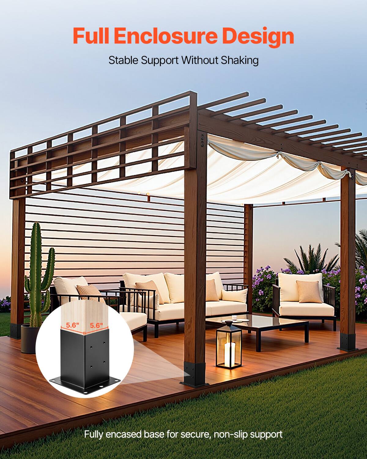 Full Enclosure Design  
Stable Support Without Shaking  

5.6" 5.6"  
Fully encased base for secure, non-slip support