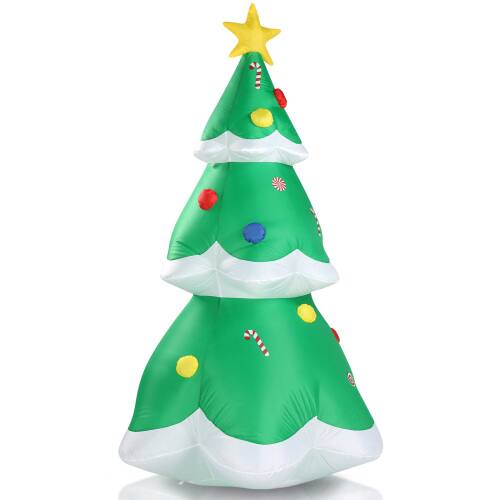 Winado - 7 FT Inflatable Christmas Tree with Built-in LED Lights for Holiday Party Lawn Decoration - Green