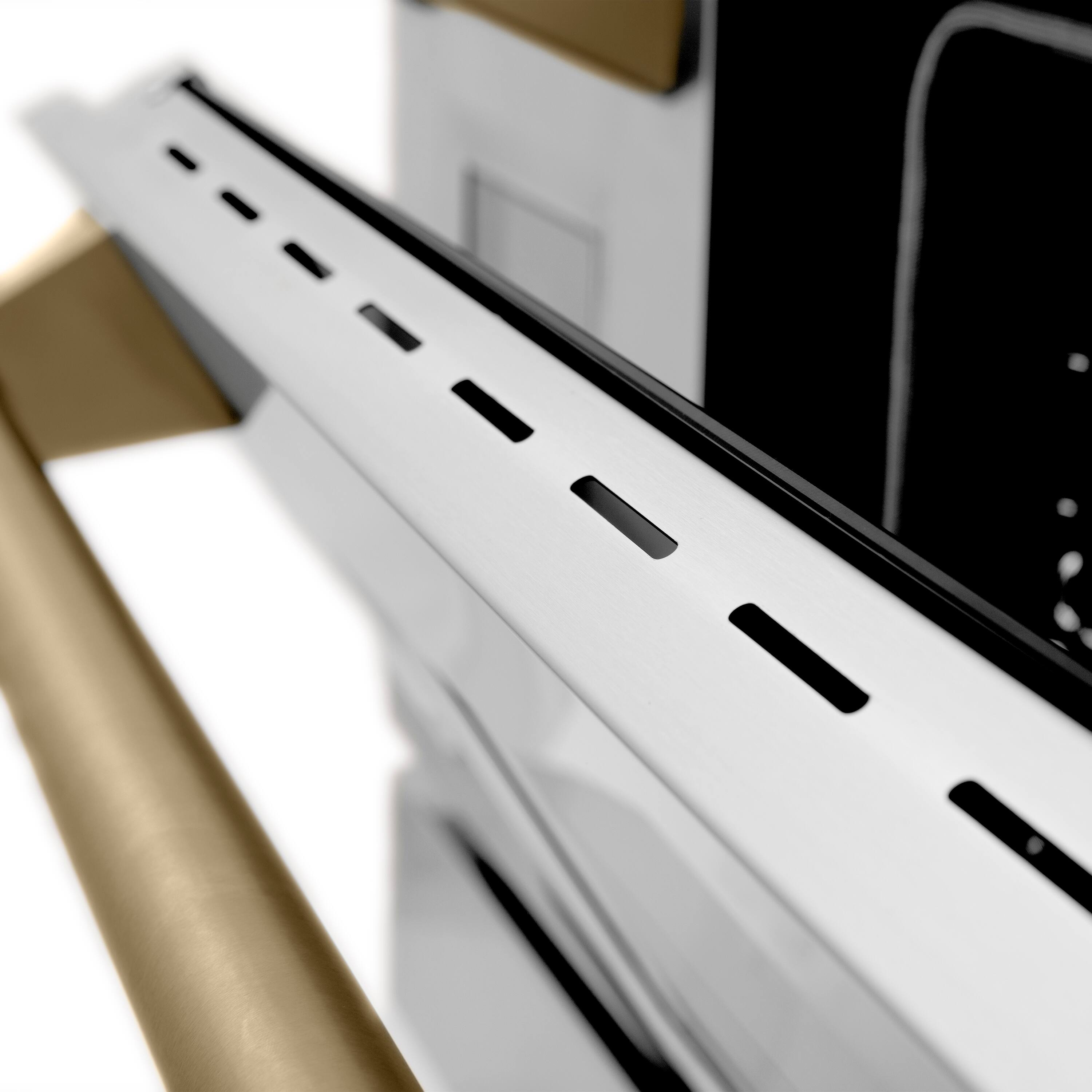 Alt View 13. ZLINE - Autograph 48 in. 6.0 cu. ft. Legacy Freestanding Dual Fuel Range with  6 Burners & Convection Oven w/ Bronze Accents - Stainless steel.