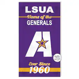 Jardine - LSUA Generals 11" x 20" Indoor/Outdoor Home Of The Sign - Purple