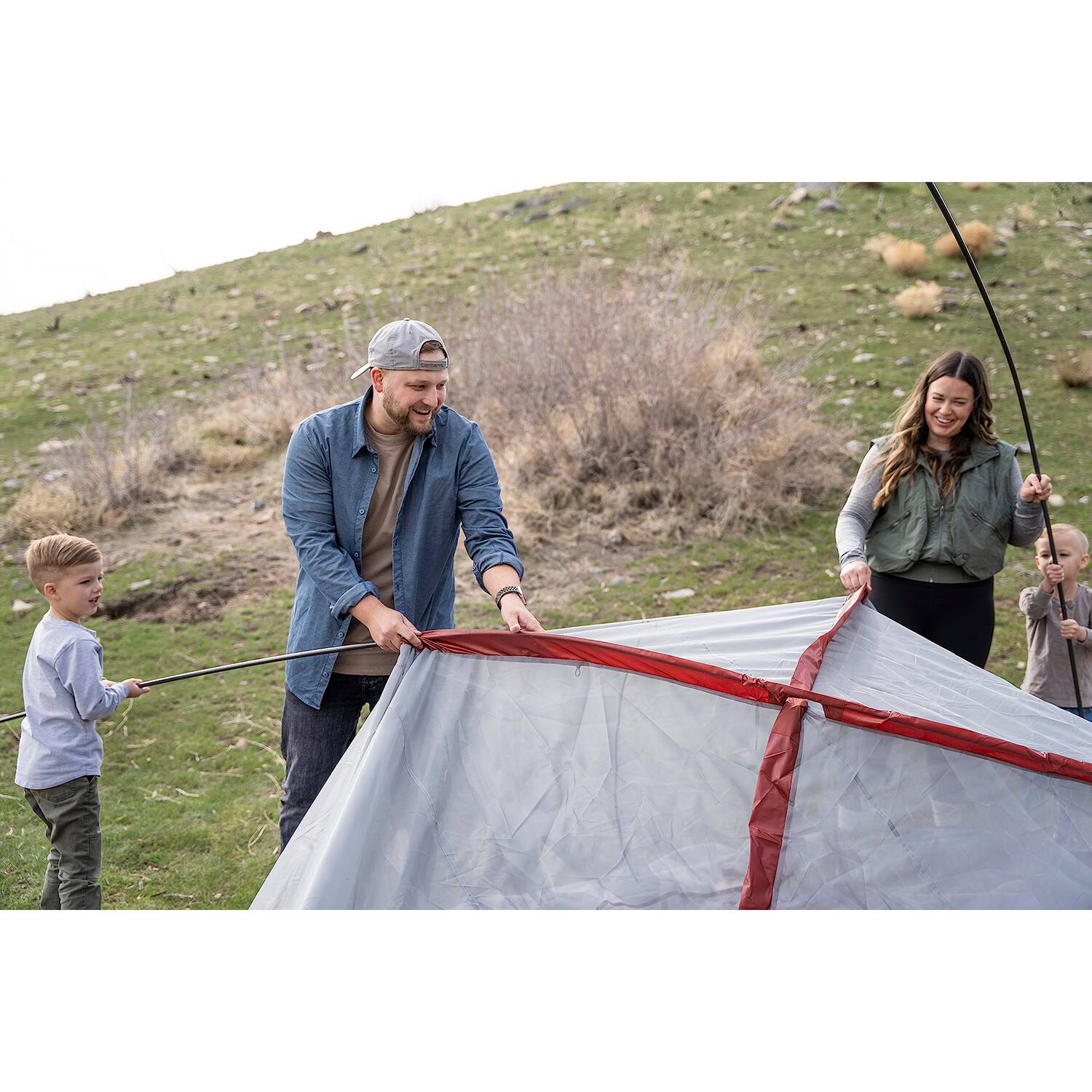 Alt View 2. Klymit - Cross Canyon 6-Person Camping Tent KLY09C6RD01E - Red|Gray.